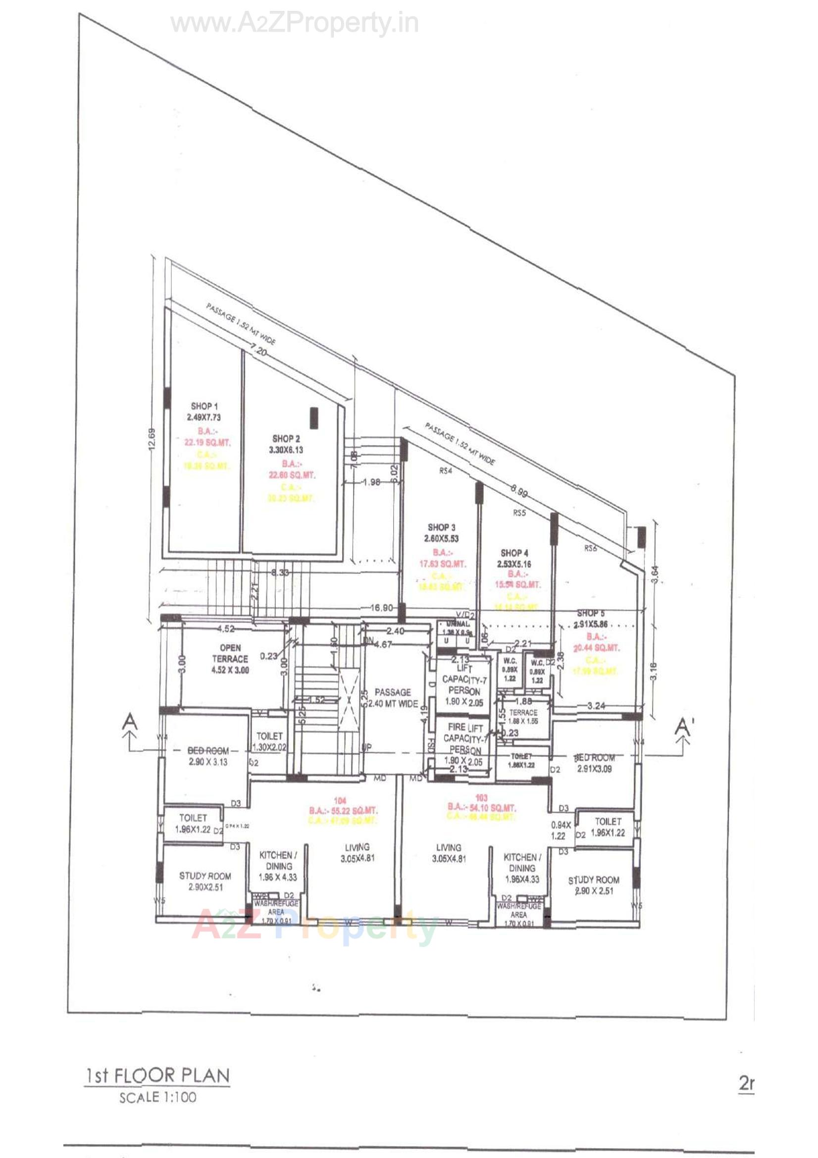 Layout of real estate project Satyam Point located at Mavdi, Rajkot, Gujarat