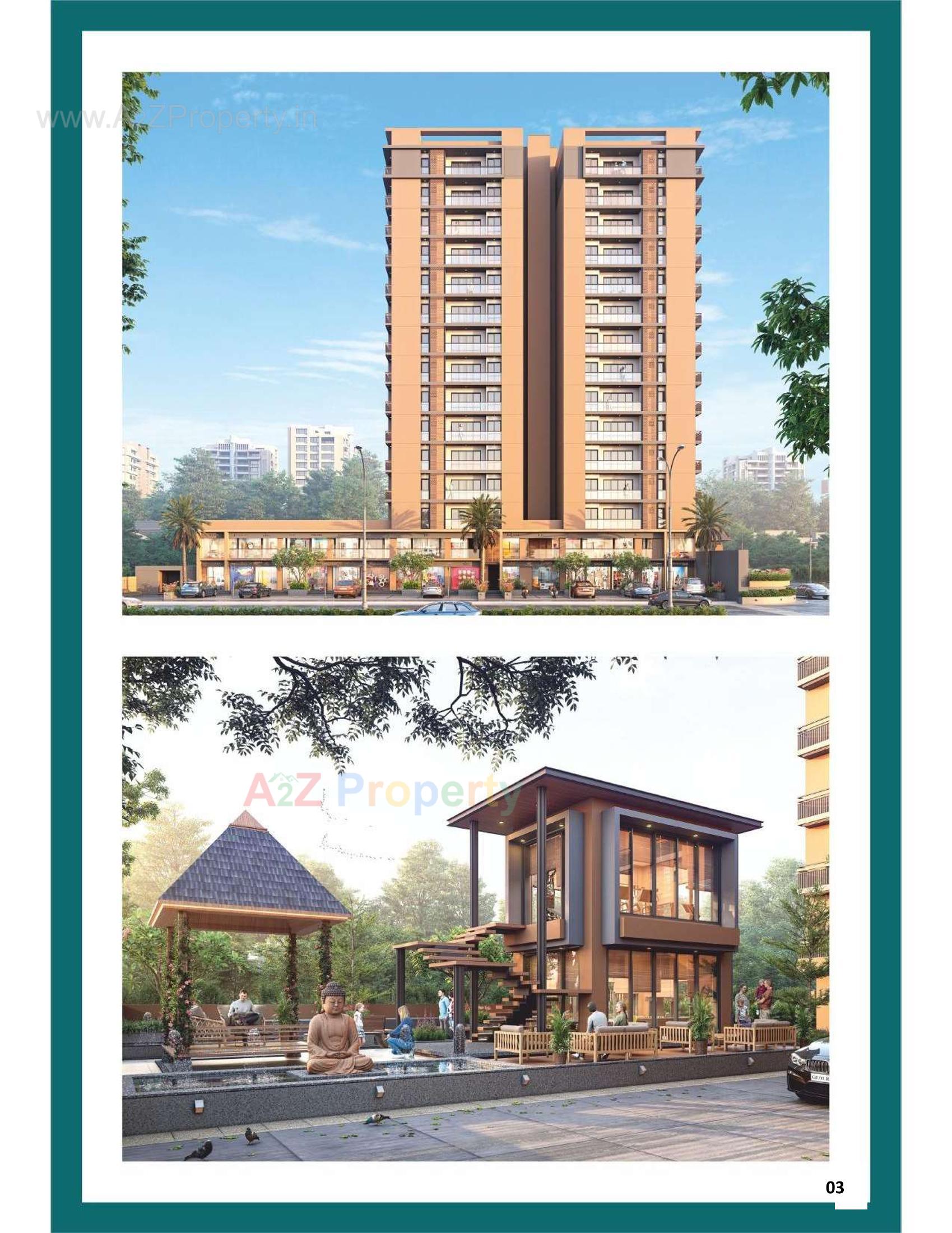 3D Elevation of real estate project Selenium City located at Haripal, Rajkot, Gujarat