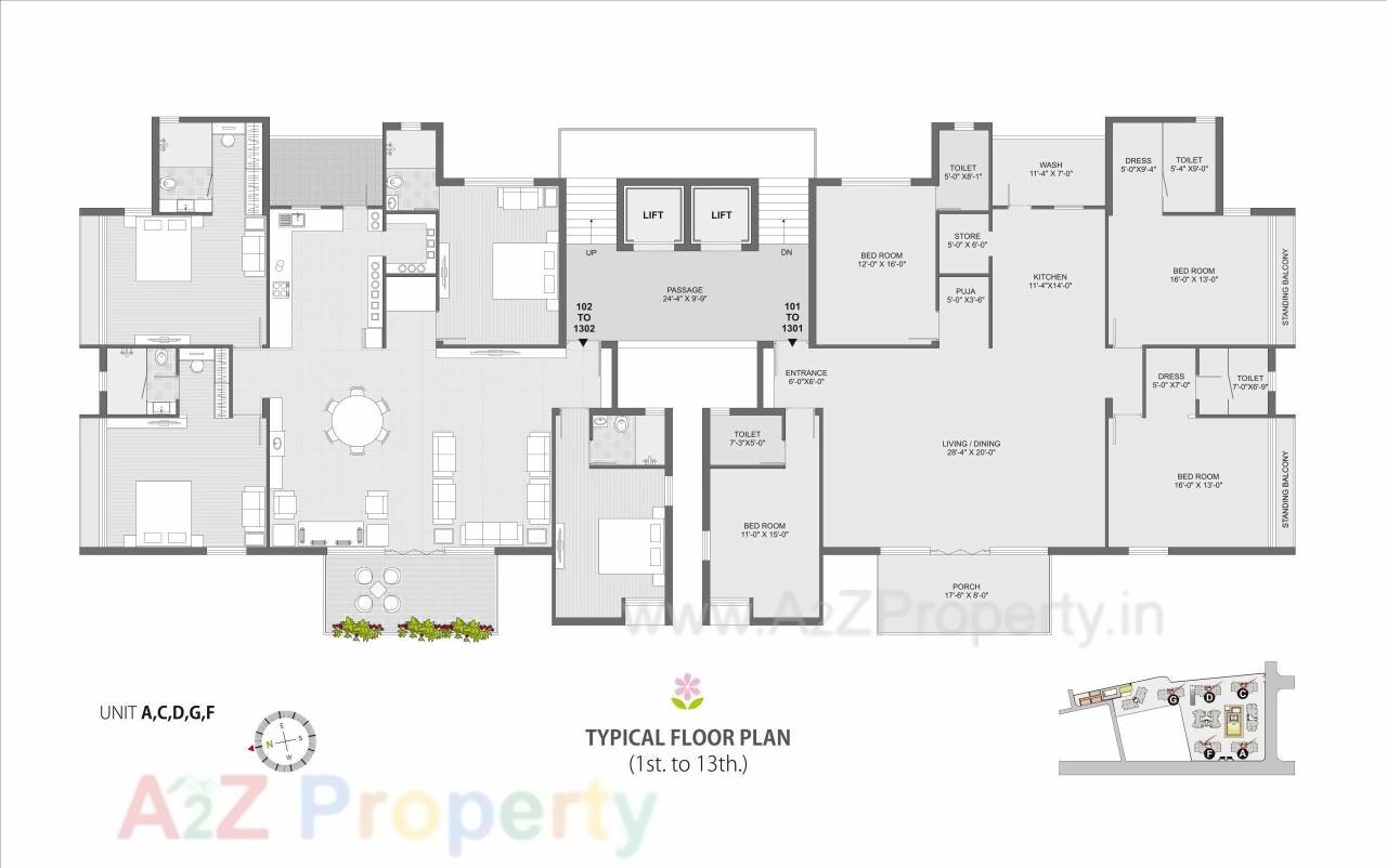 Layout of real estate project Serenity Garden located at Rajkot, Rajkot, Gujarat