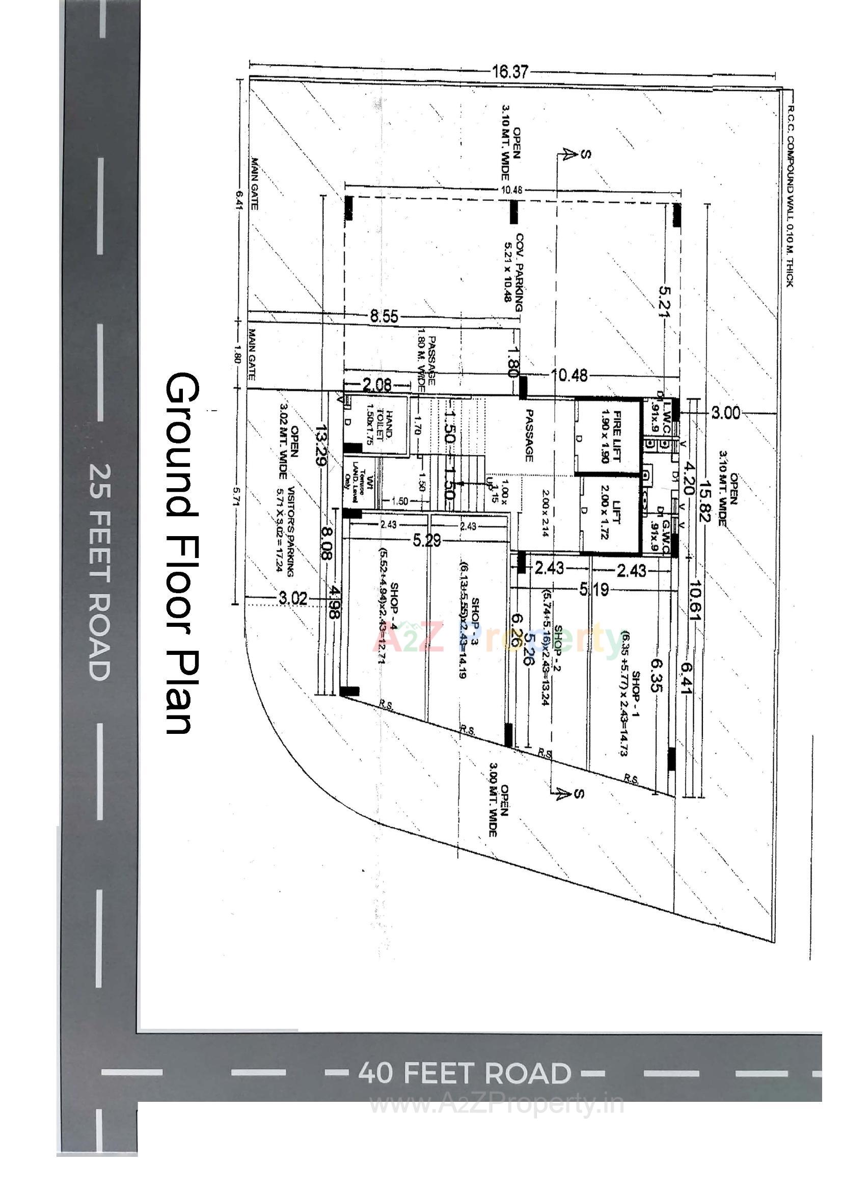 Layout of real estate project Seven Hills located at Raiya, Rajkot, Gujarat