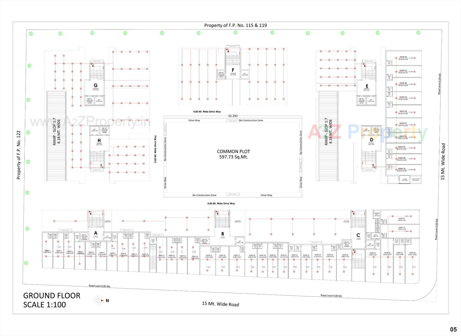 Layout of real estate project Shaligram Shilp located at Rajkot, Rajkot, Gujarat