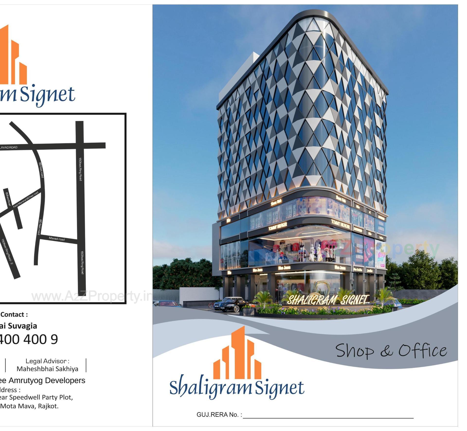 3D Elevation of real estate project Shaligram Signet located at Mota-mava, Rajkot, Gujarat