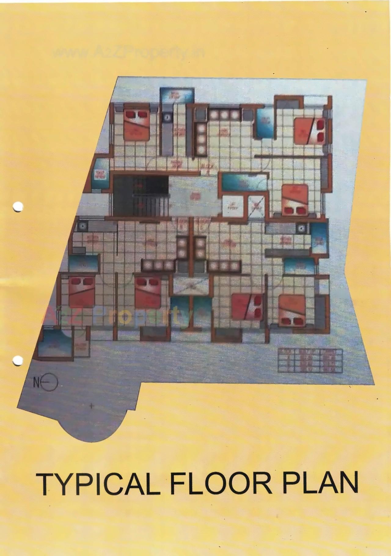 Layout of real estate project Shams Heritage located at City, Rajkot, Gujarat