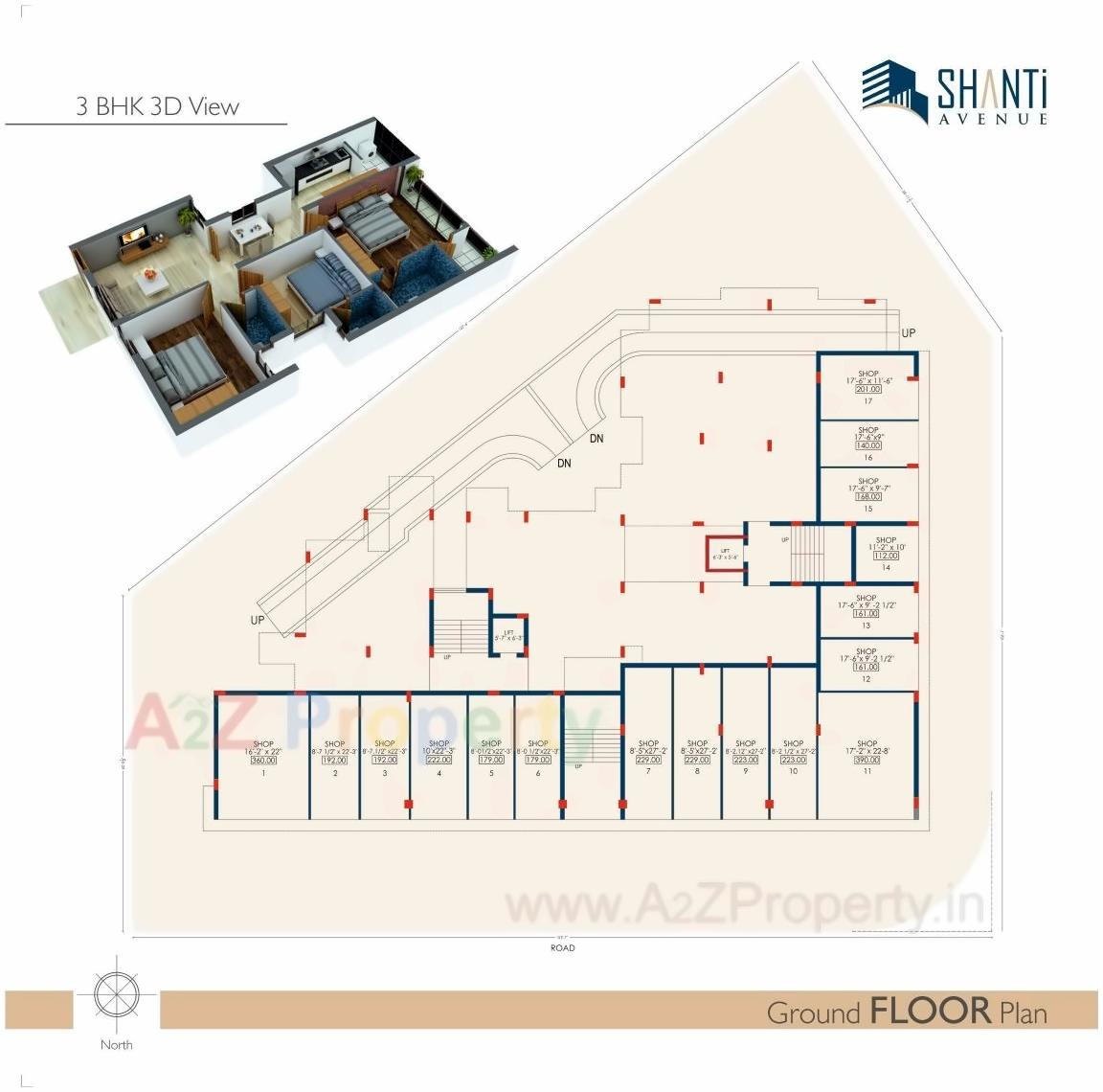 Layout of real estate project Shanti Avenue located at Rajkot, Rajkot, Gujarat