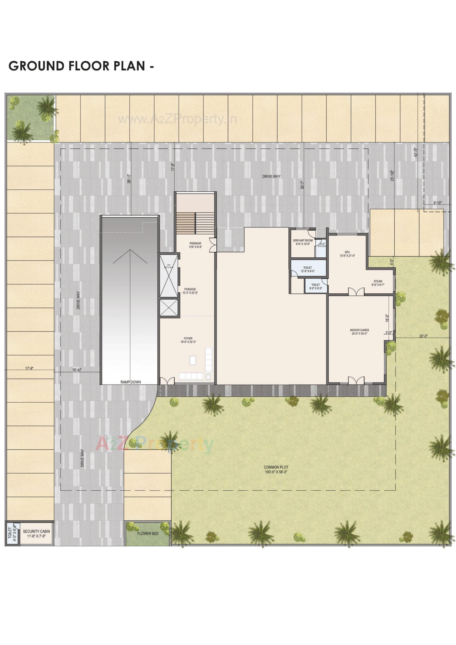 Layout of real estate project Shantiniketan Auram Elevate located at Vajdi-virda, Rajkot, Gujarat