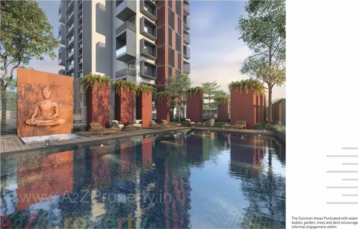 3D Elevation of real estate project Shantiniketan Aurum Elevate located at Rajkot, Rajkot, Gujarat