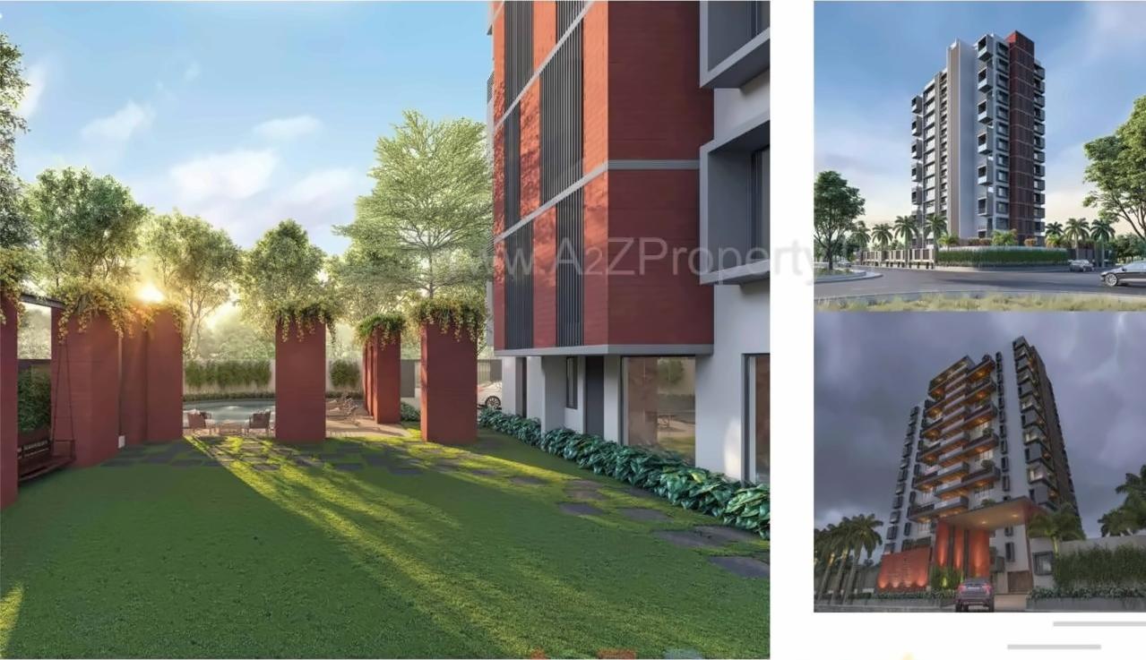 3D Elevation of real estate project Shantiniketan Aurum Elevate located at Rajkot, Rajkot, Gujarat