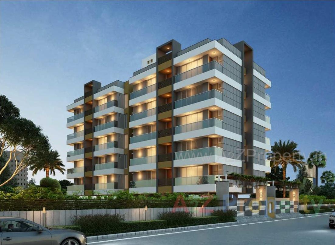 3D Elevation of real estate project Shantivan located at Mavdi, Rajkot, Gujarat