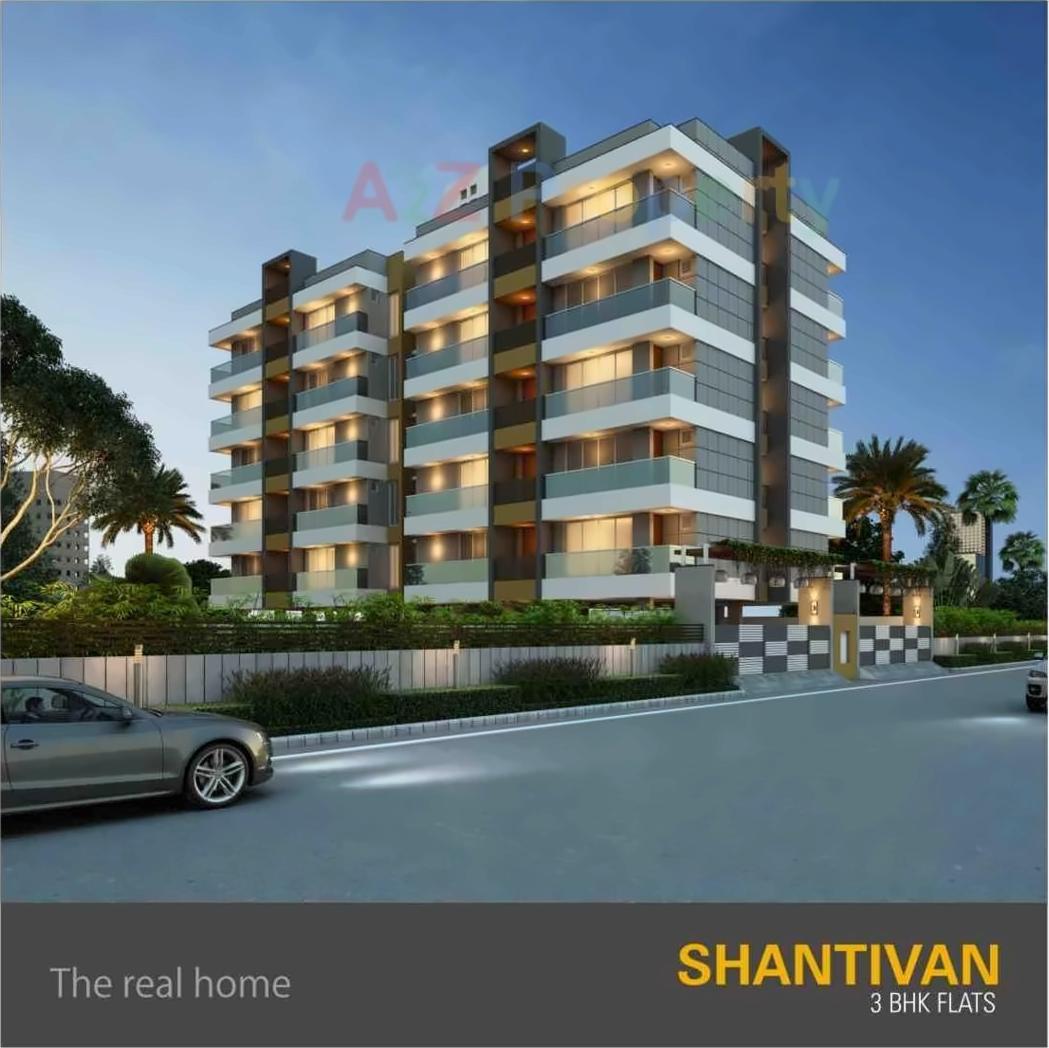 3D Elevation of real estate project Shantivan located at Mavdi, Rajkot, Gujarat