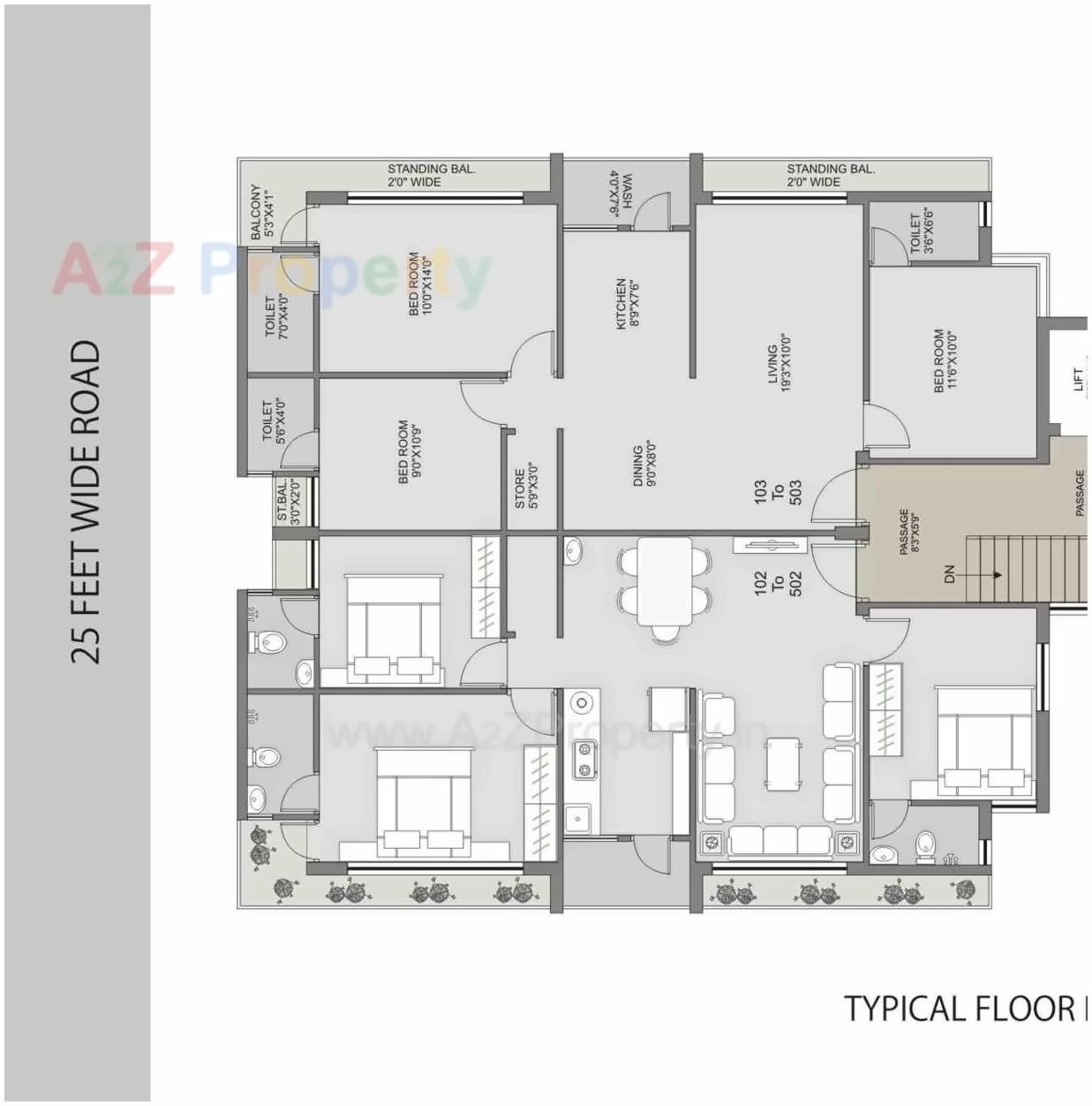 Layout of real estate project Shantivan located at Mavdi, Rajkot, Gujarat