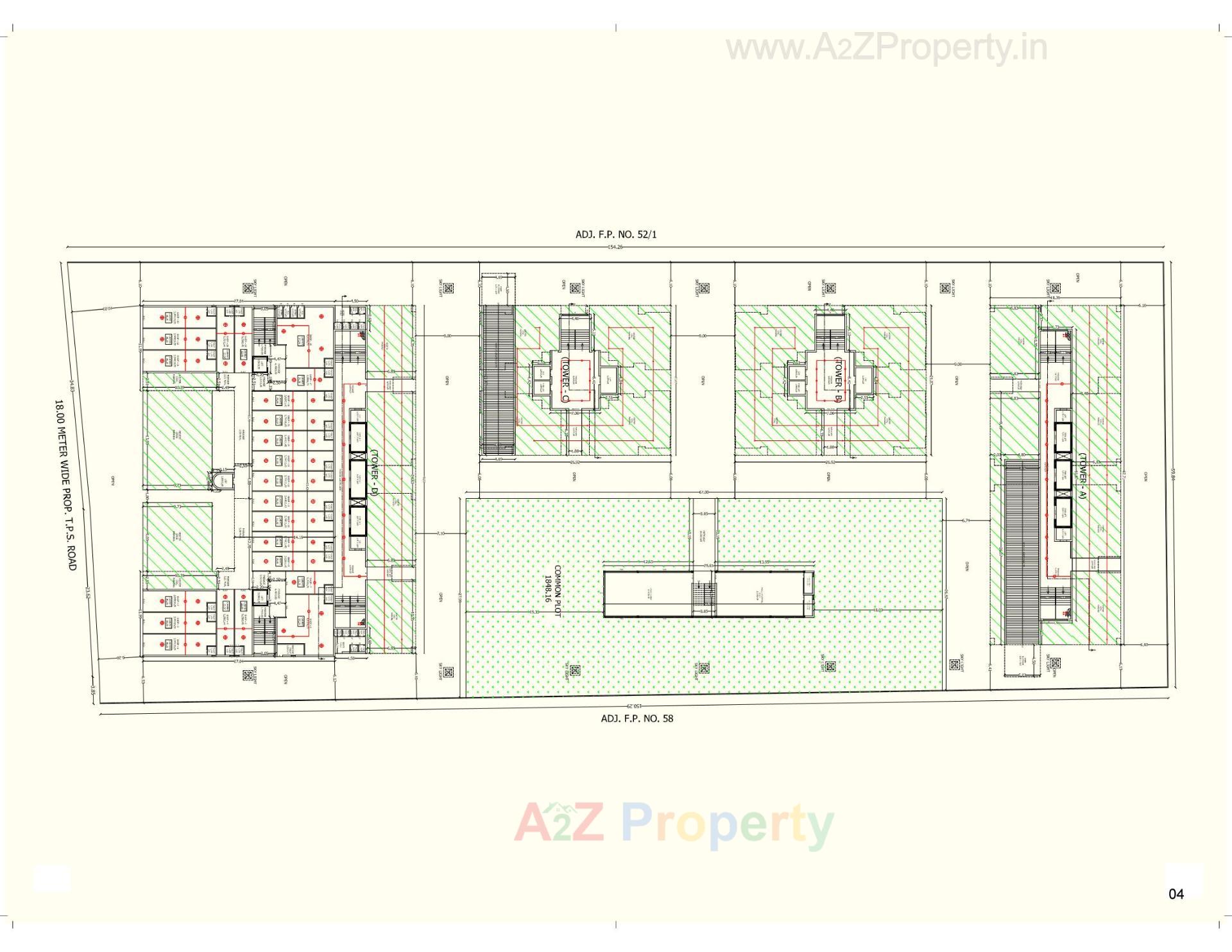 Layout of real estate project Sharanam Saffron located at Mavdi, Rajkot, Gujarat