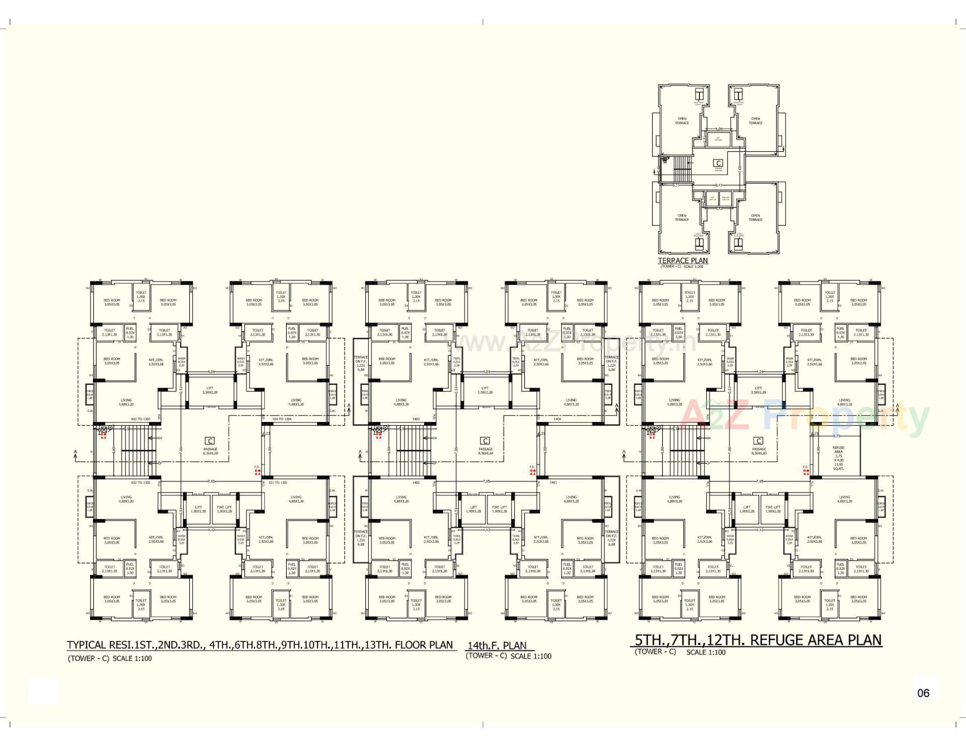 Layout of real estate project Sharanam Saffron located at Mavdi, Rajkot, Gujarat