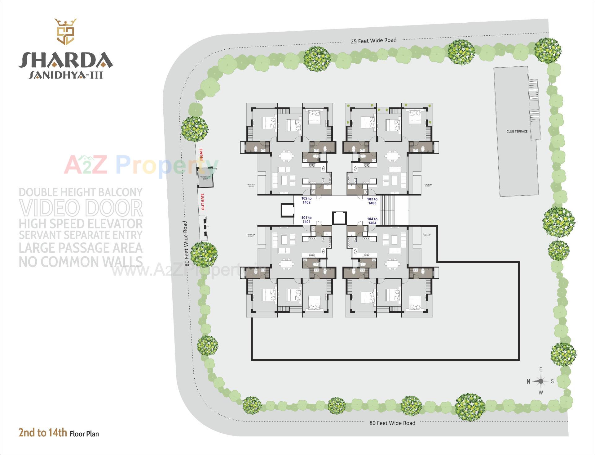 Layout of real estate project Sharda Sanidhya located at Ronki, Rajkot, Gujarat