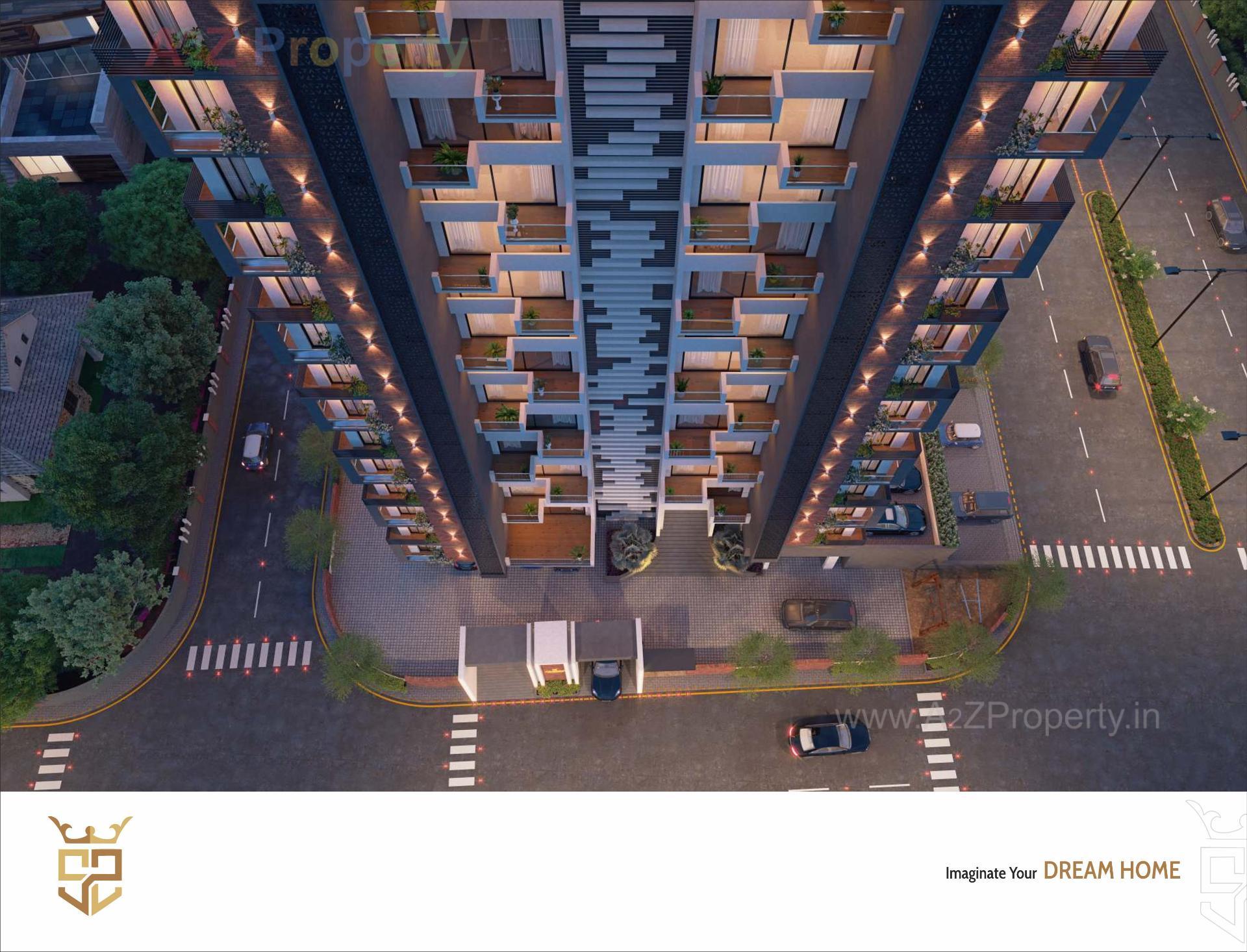 3D Elevation of real estate project Sharda Sanidhya located at Ronki, Rajkot, Gujarat