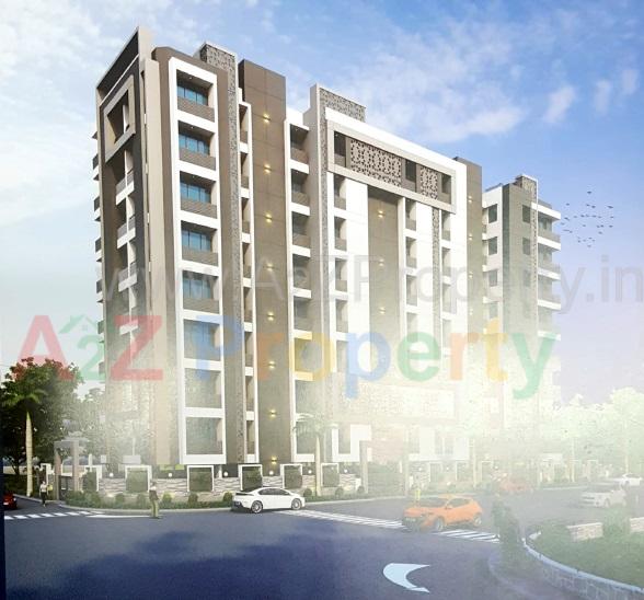 3D Elevation of real estate project Shikhar Heights located at Kangashiyali, Rajkot, Gujarat