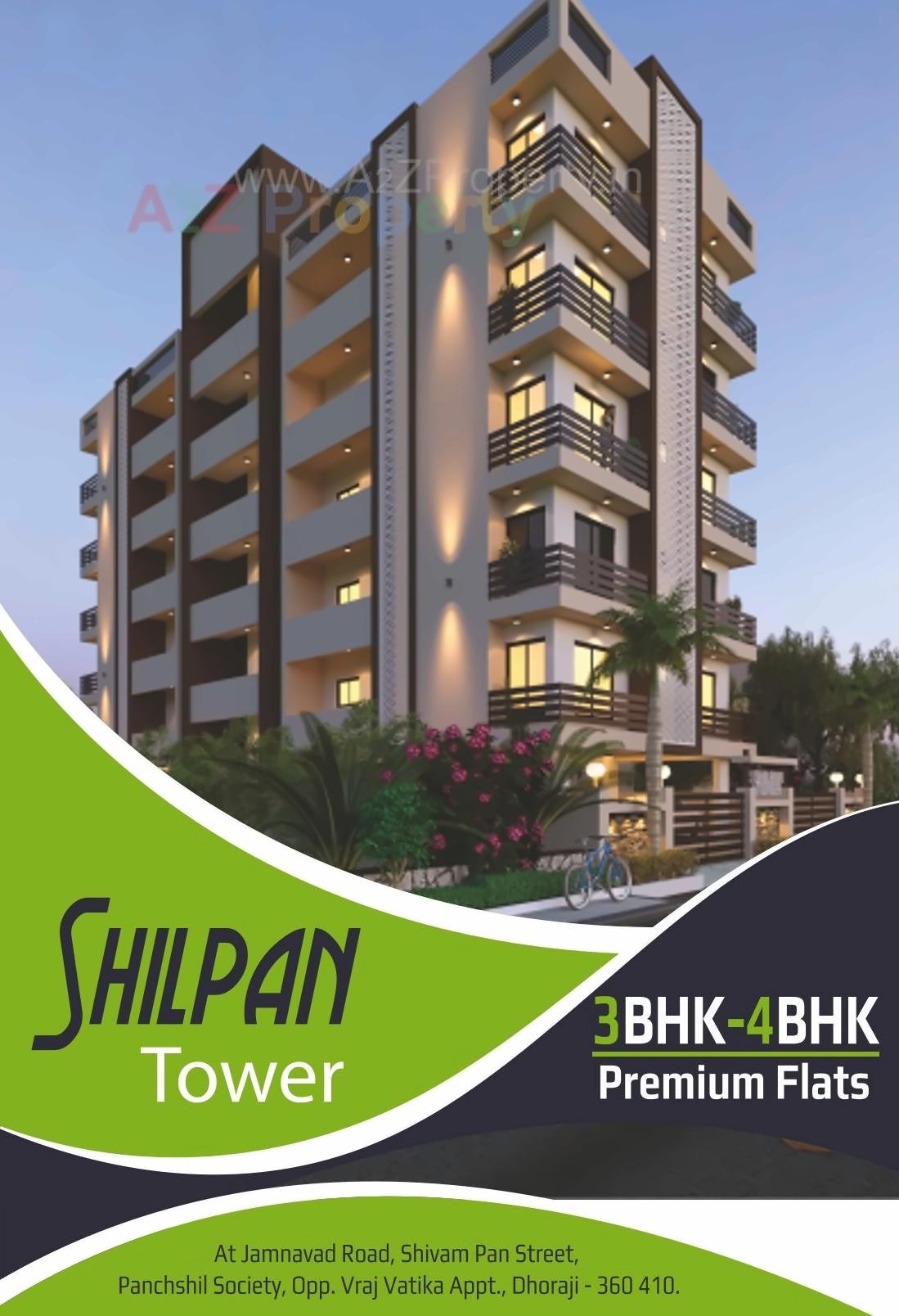 3D Elevation of real estate project Shilpan Tower located at Dhoraji, Rajkot, Gujarat