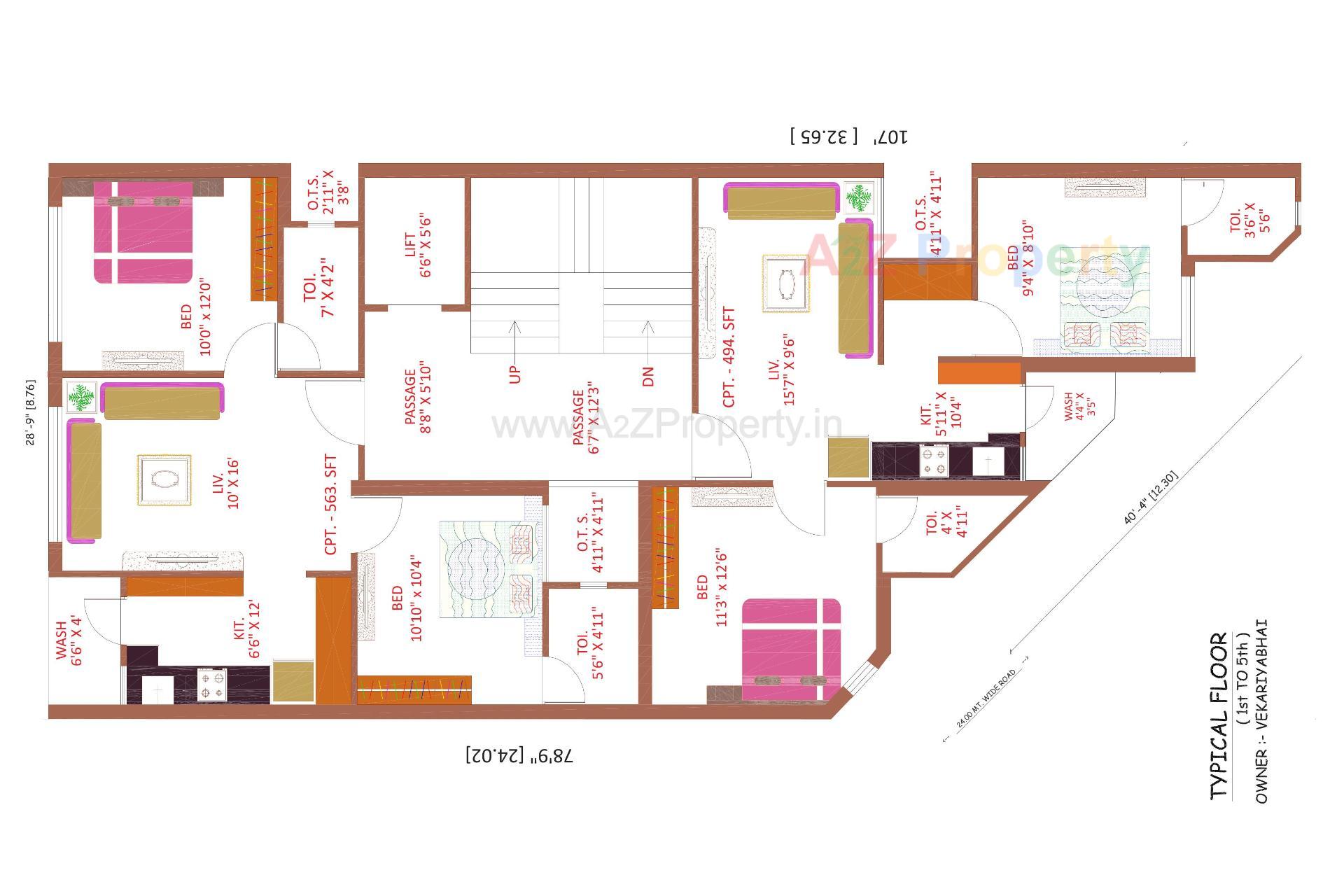 Layout of real estate project Shital Flat located at Rajkot, Rajkot, Gujarat