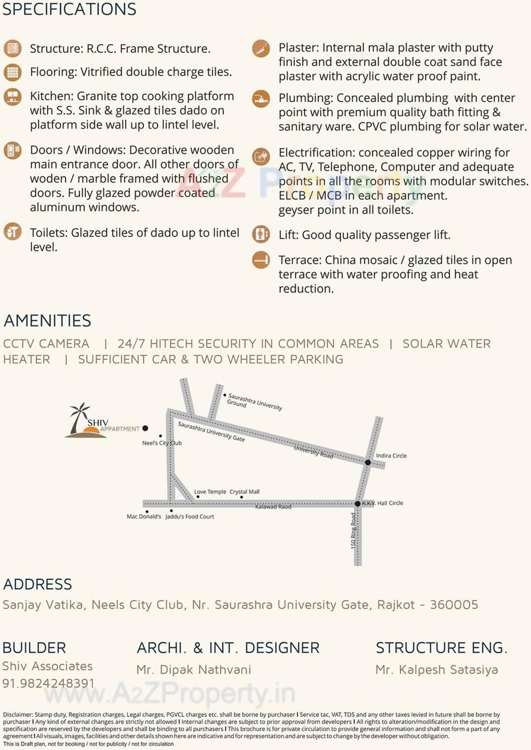  of real estate project Shiv Apartment located at Munjka, Rajkot, Gujarat