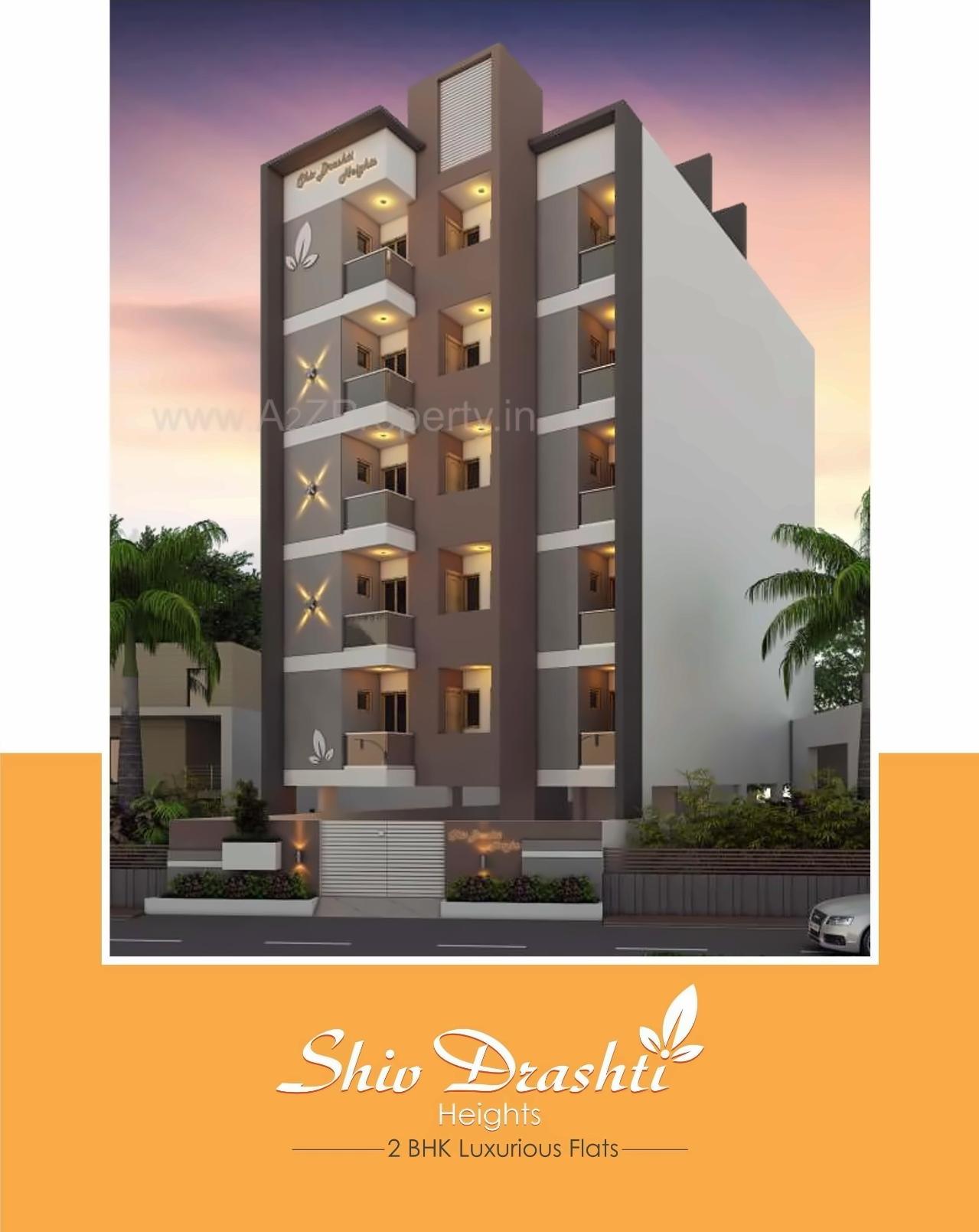 3D Elevation of real estate project Shiv Drashti Heights located at Mavdi, Rajkot, Gujarat
