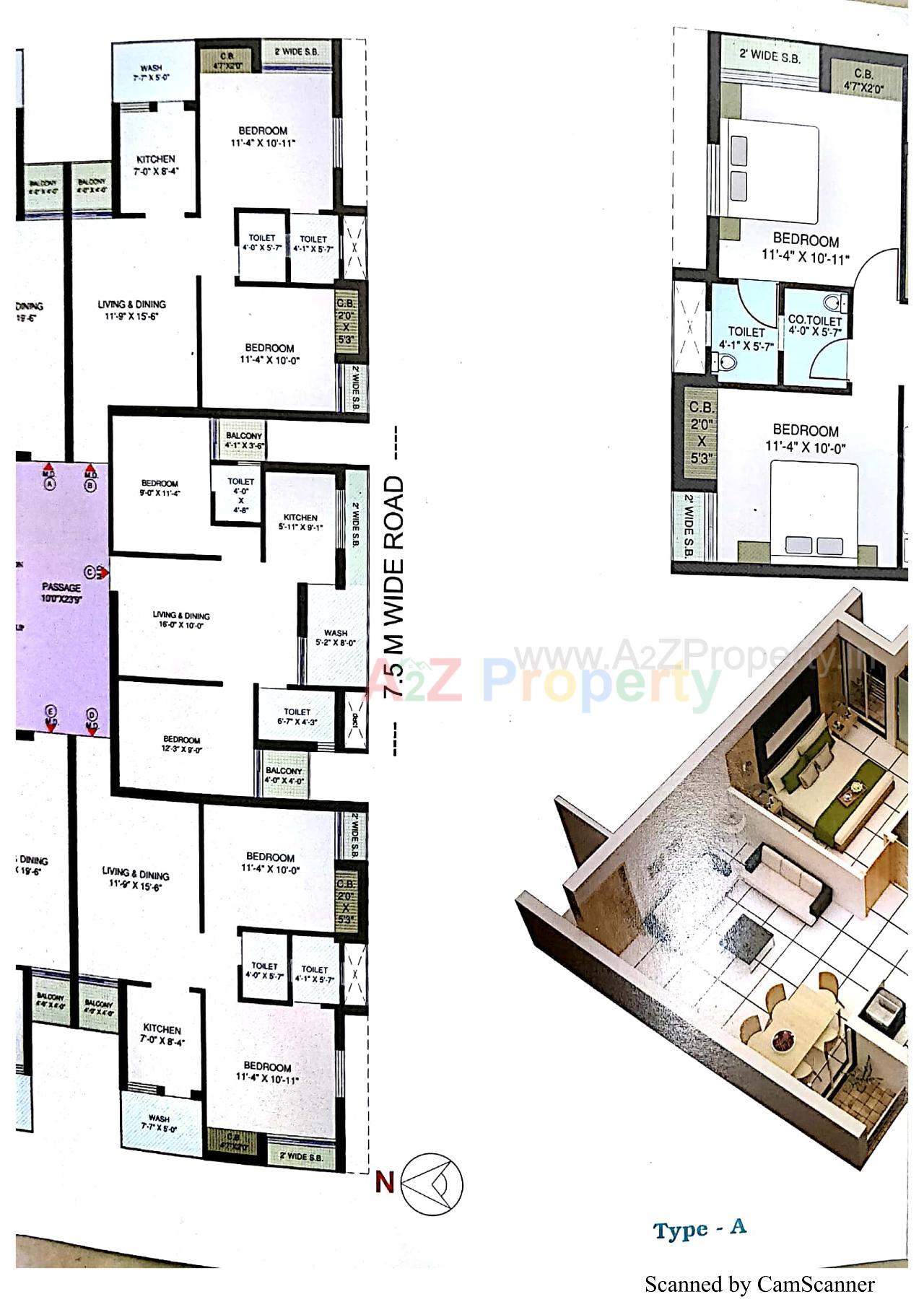 Layout of real estate project Shiv Sagar Appartment located at Madhapar, Rajkot, Gujarat