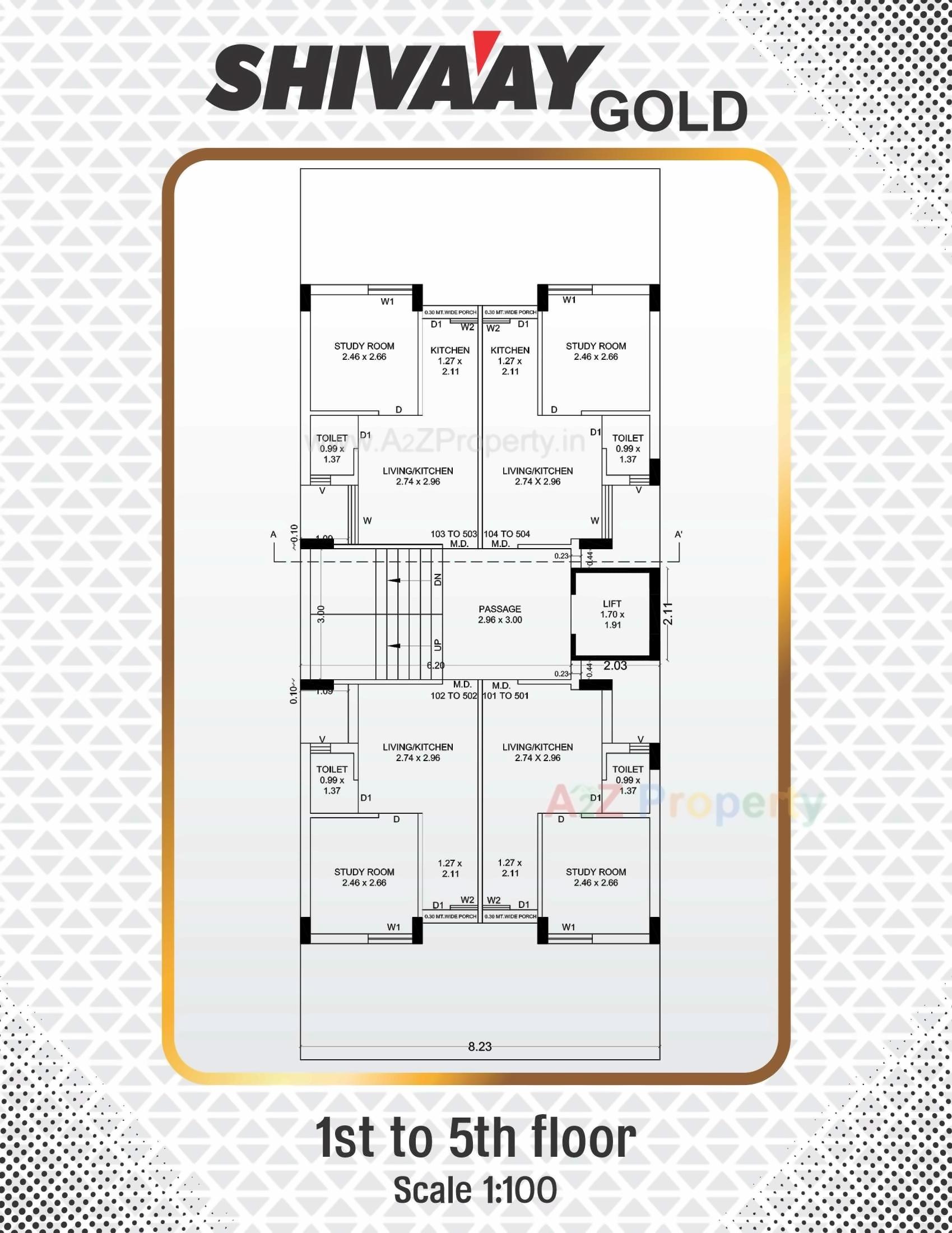 Layout of real estate project Shivaay Gold located at Rajkot, Rajkot, Gujarat