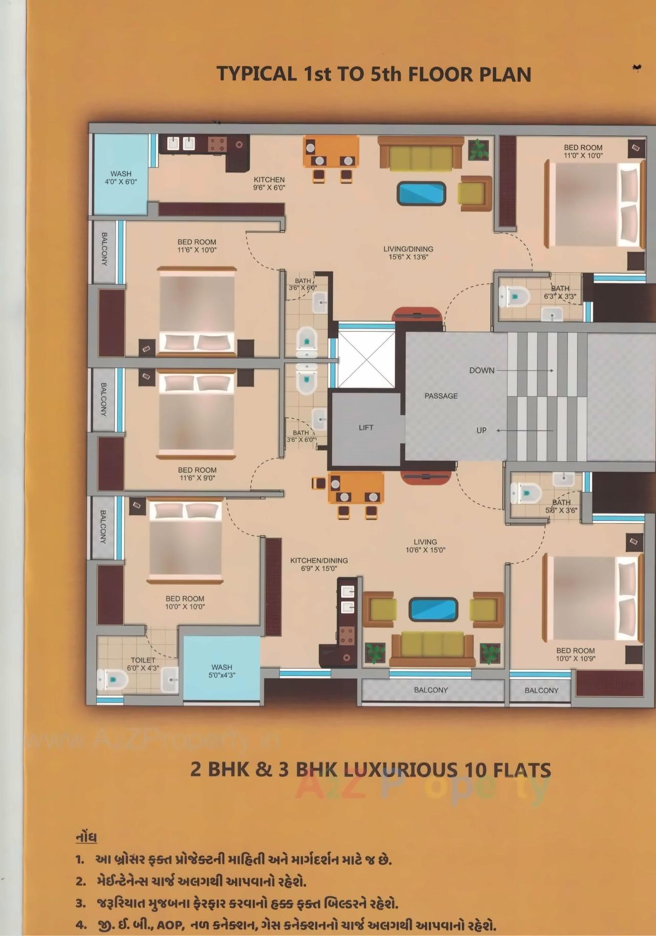 Layout of real estate project Shivalay Palace located at Mavdi, Rajkot, Gujarat