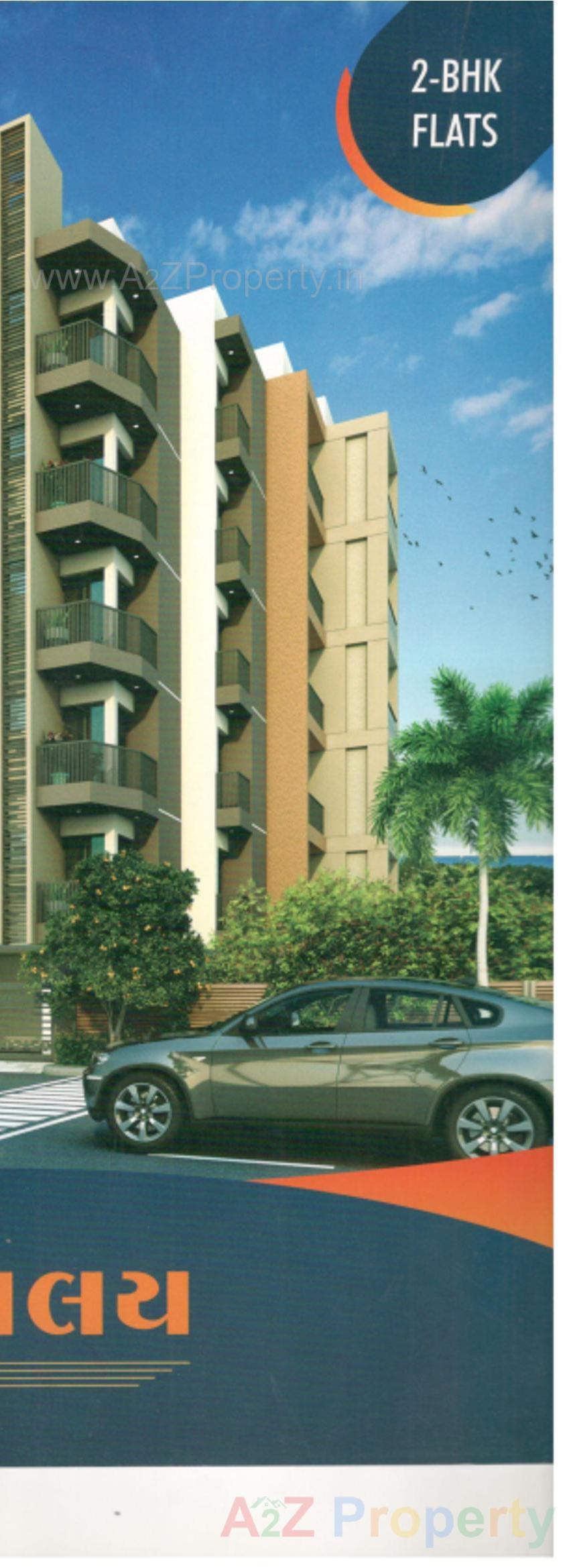 3D Elevation of real estate project Shivalay Palace located at Kangashiyali, Rajkot, Gujarat