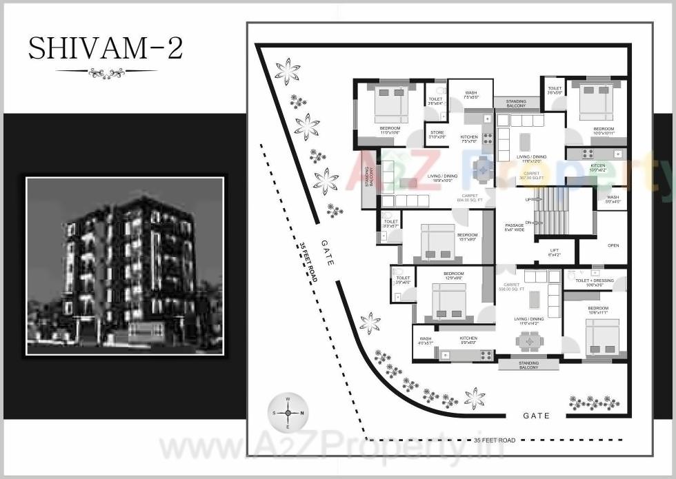 Layout of real estate project Shivam located at Madhapar, Rajkot, Gujarat