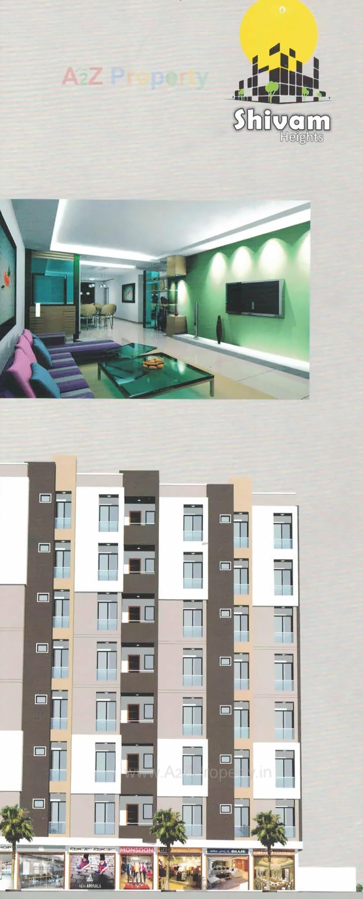 3D Elevation of real estate project Shivam Heights located at Rajkot, Rajkot, Gujarat