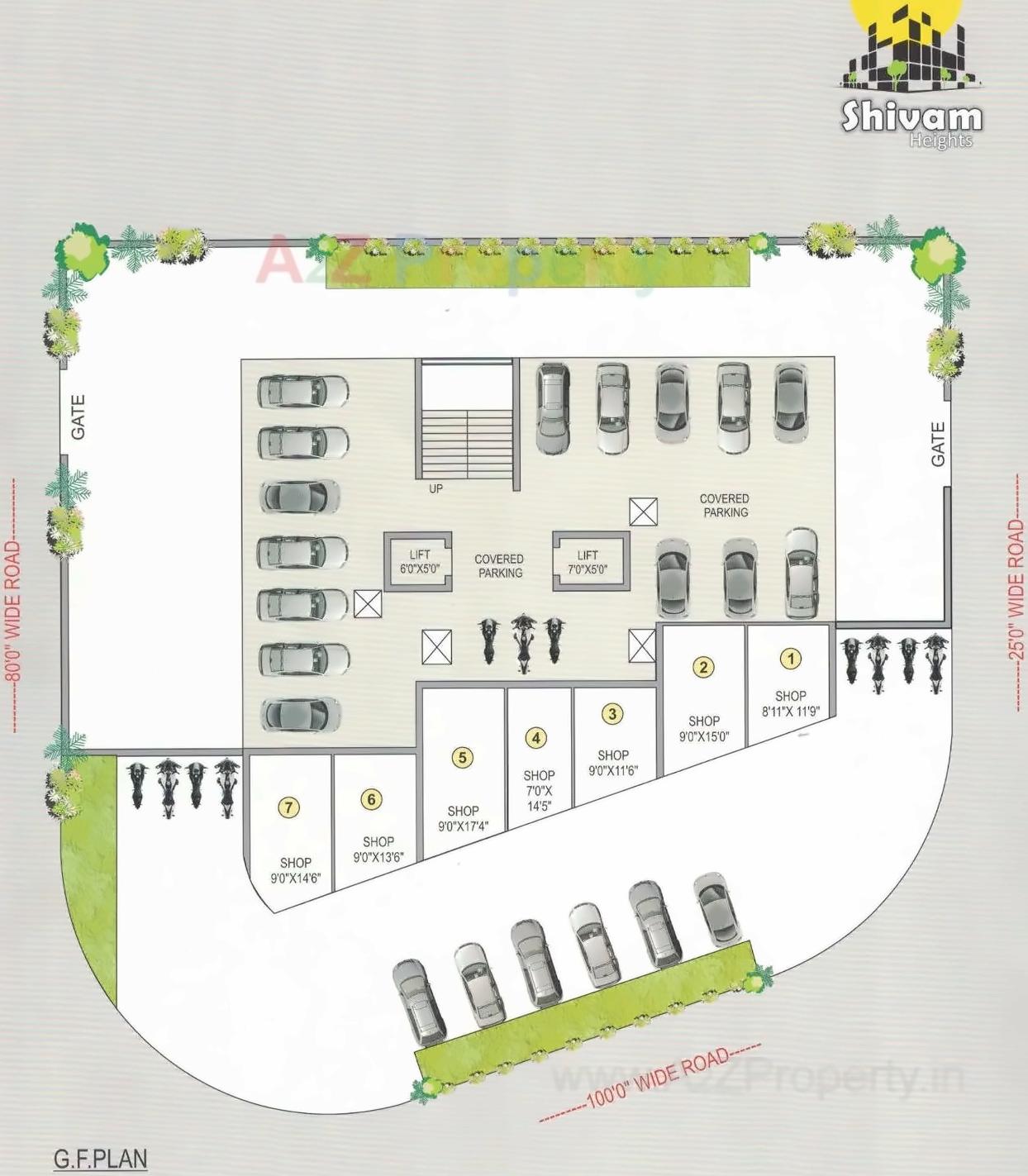 Layout of real estate project Shivam Heights located at Rajkot, Rajkot, Gujarat