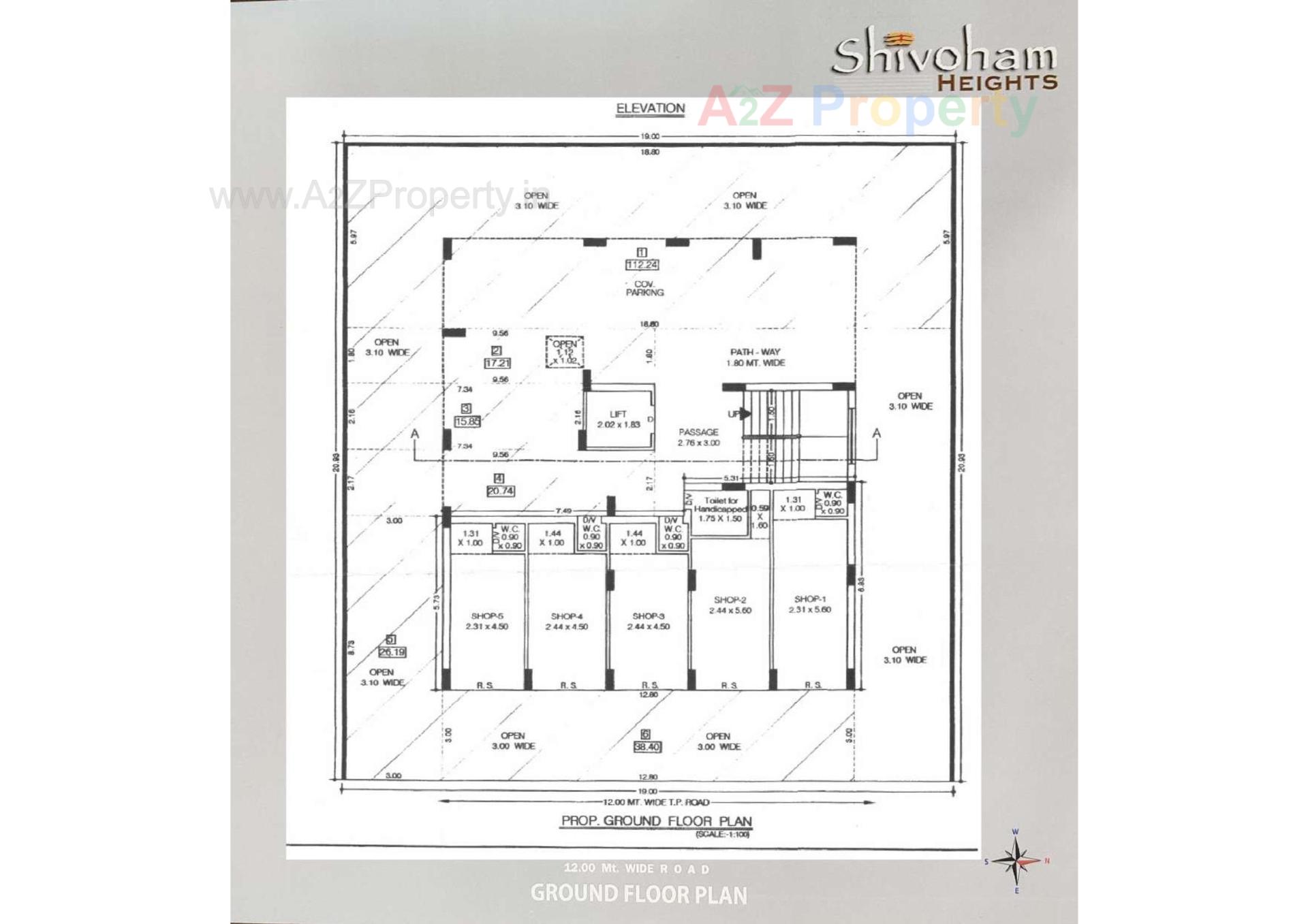Layout of real estate project Shivoham Heights located at Vavdi, Rajkot, Gujarat