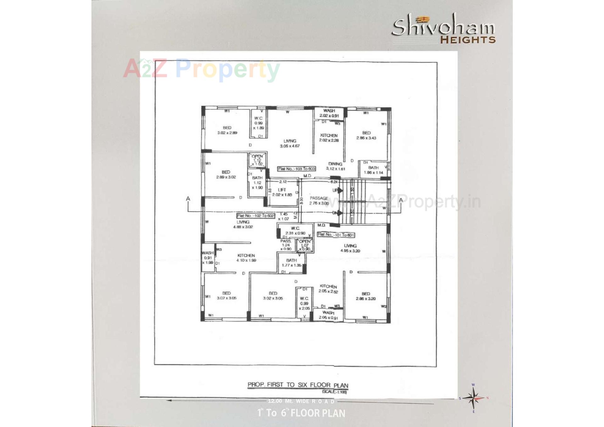 Layout of real estate project Shivoham Heights located at Vavdi, Rajkot, Gujarat