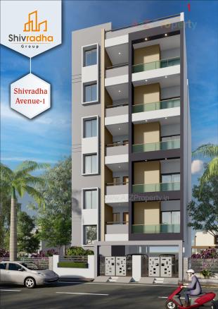 Elevation of real estate project Shivradha Avenue located at Mavdi, Rajkot, Gujarat