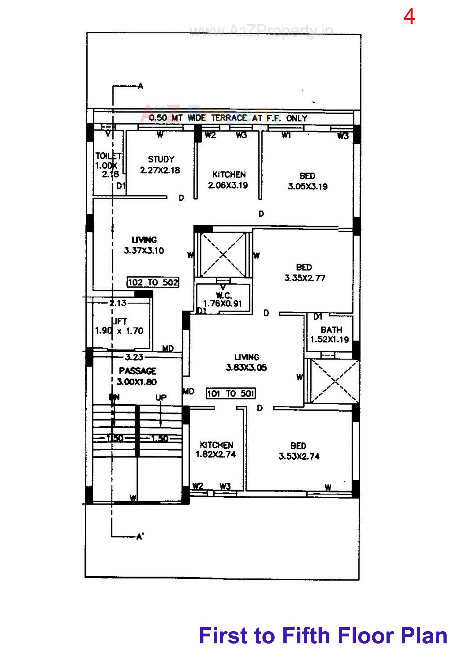 Layout of real estate project Shivradha Avenue located at Mavdi, Rajkot, Gujarat