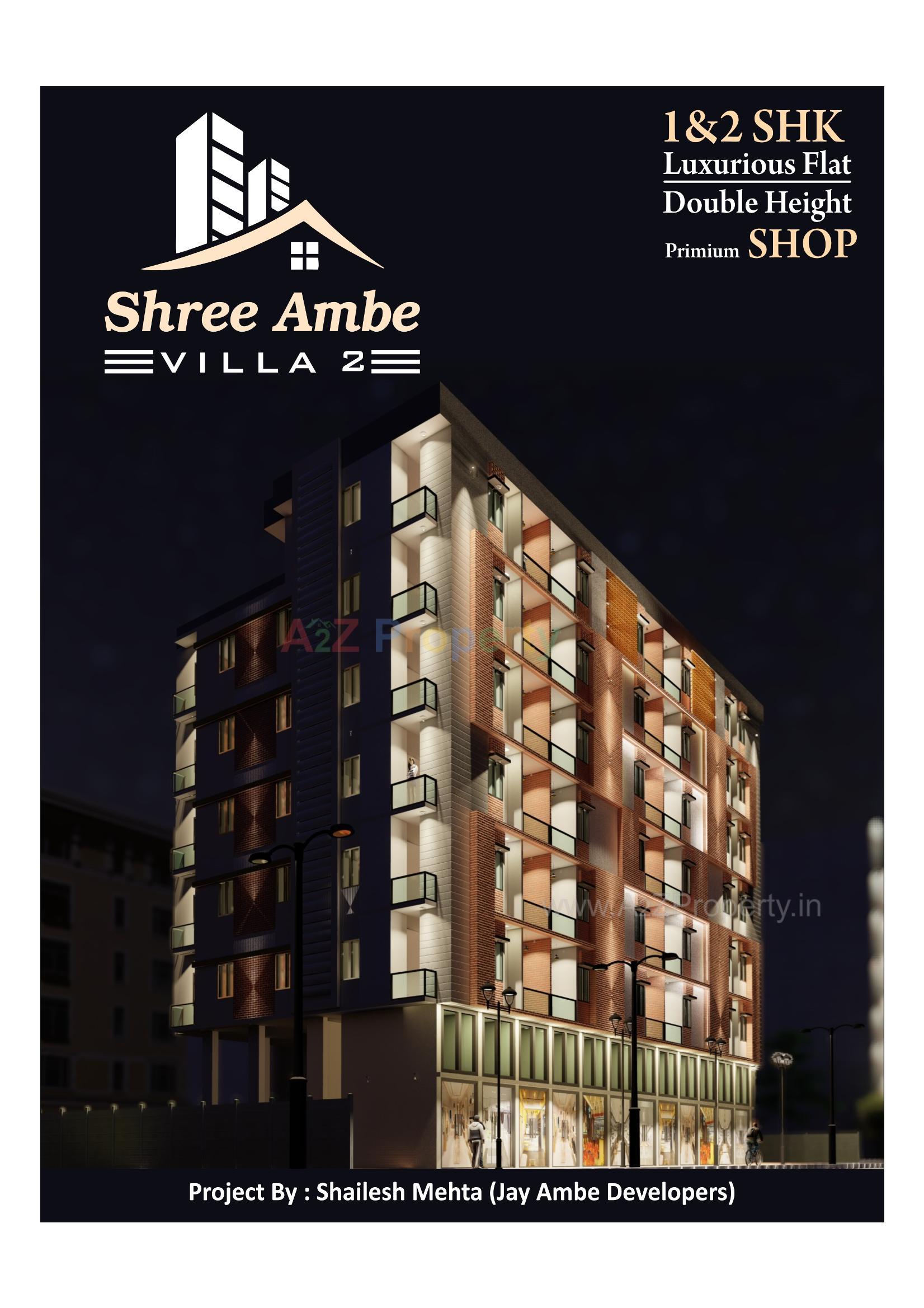 3D Elevation of real estate project Shree Ambe Villa located at Rajkot, Rajkot, Gujarat