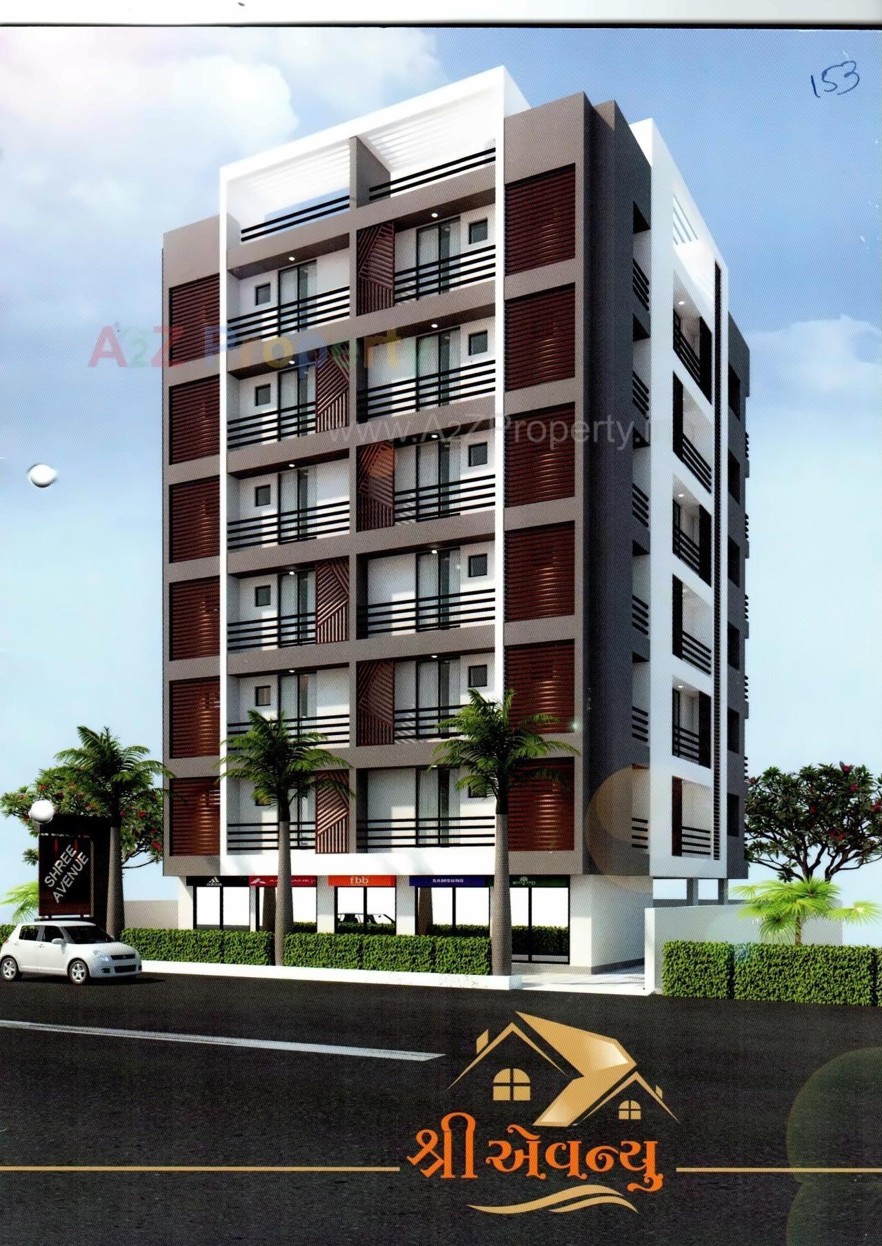 3D Elevation of real estate project Shree Avenue located at Rajkot, Rajkot, Gujarat
