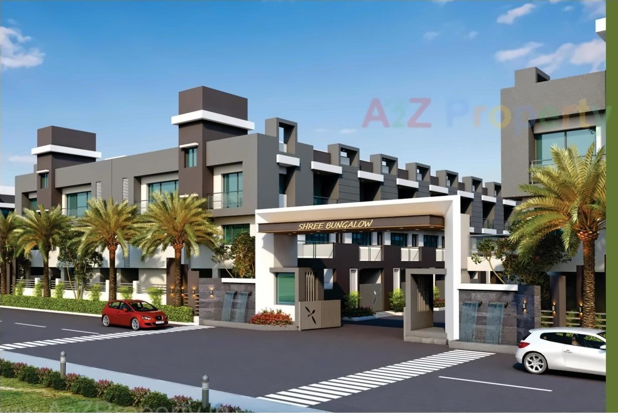 3D Elevation of real estate project Shree Bungalows located at Rajkot, Rajkot, Gujarat