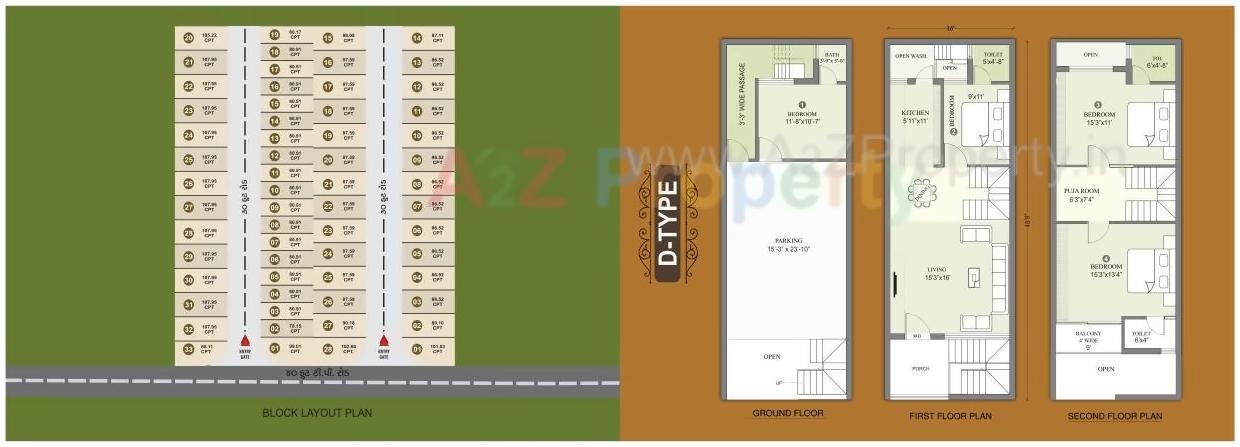 Layout of real estate project Shree Bunglows located at Rajkot, Rajkot, Gujarat