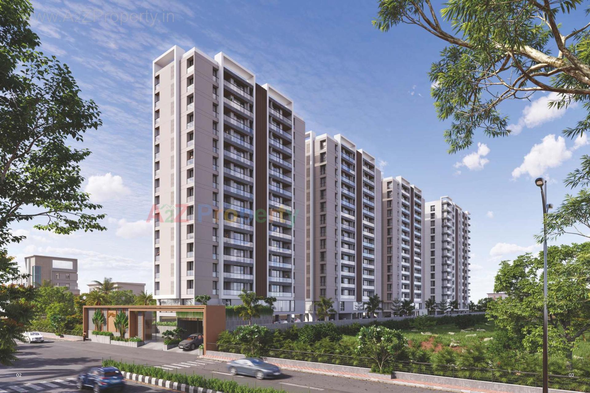 3D Elevation of real estate project Shree Darshan Heights located at Rajkot, Rajkot, Gujarat