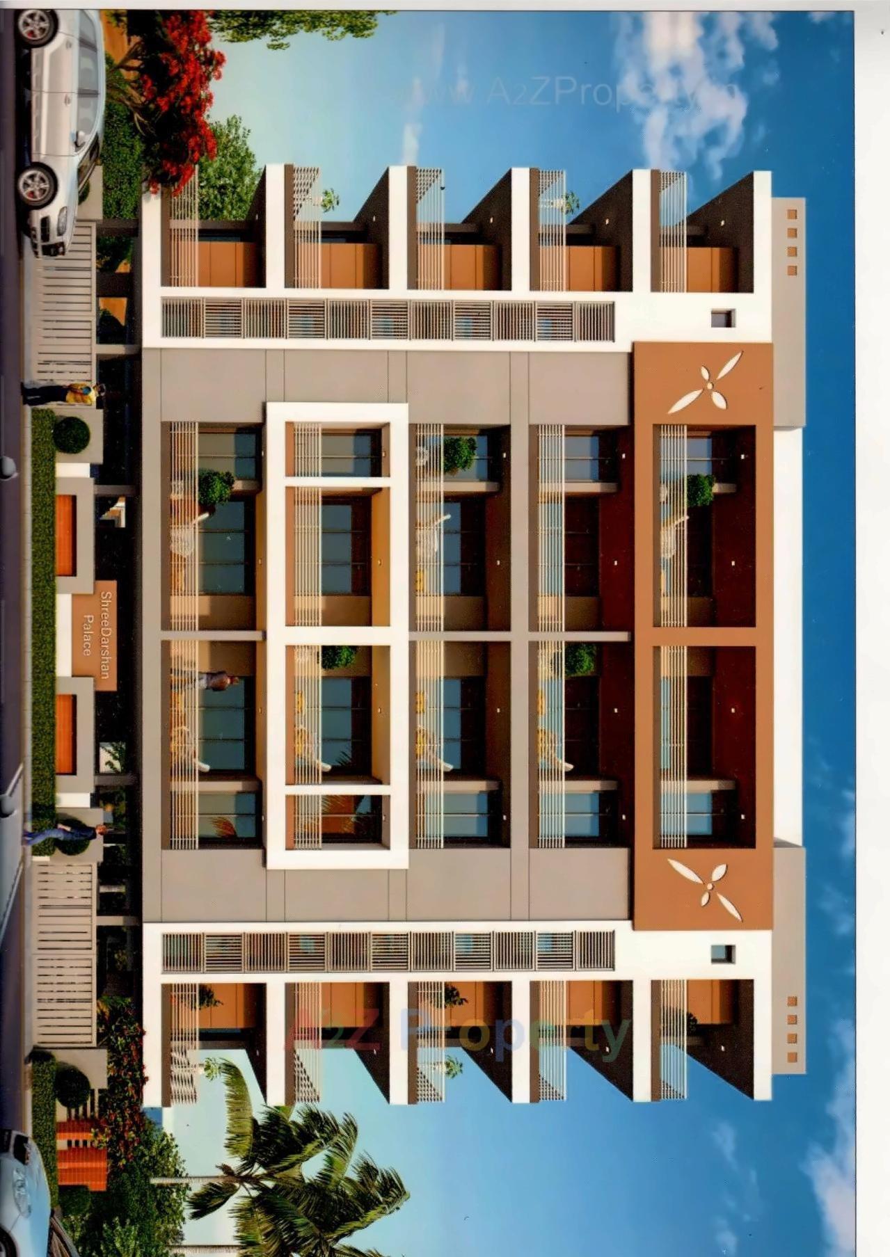 3D Elevation of real estate project Shree Darshan Palace located at Mavdi, Rajkot, Gujarat