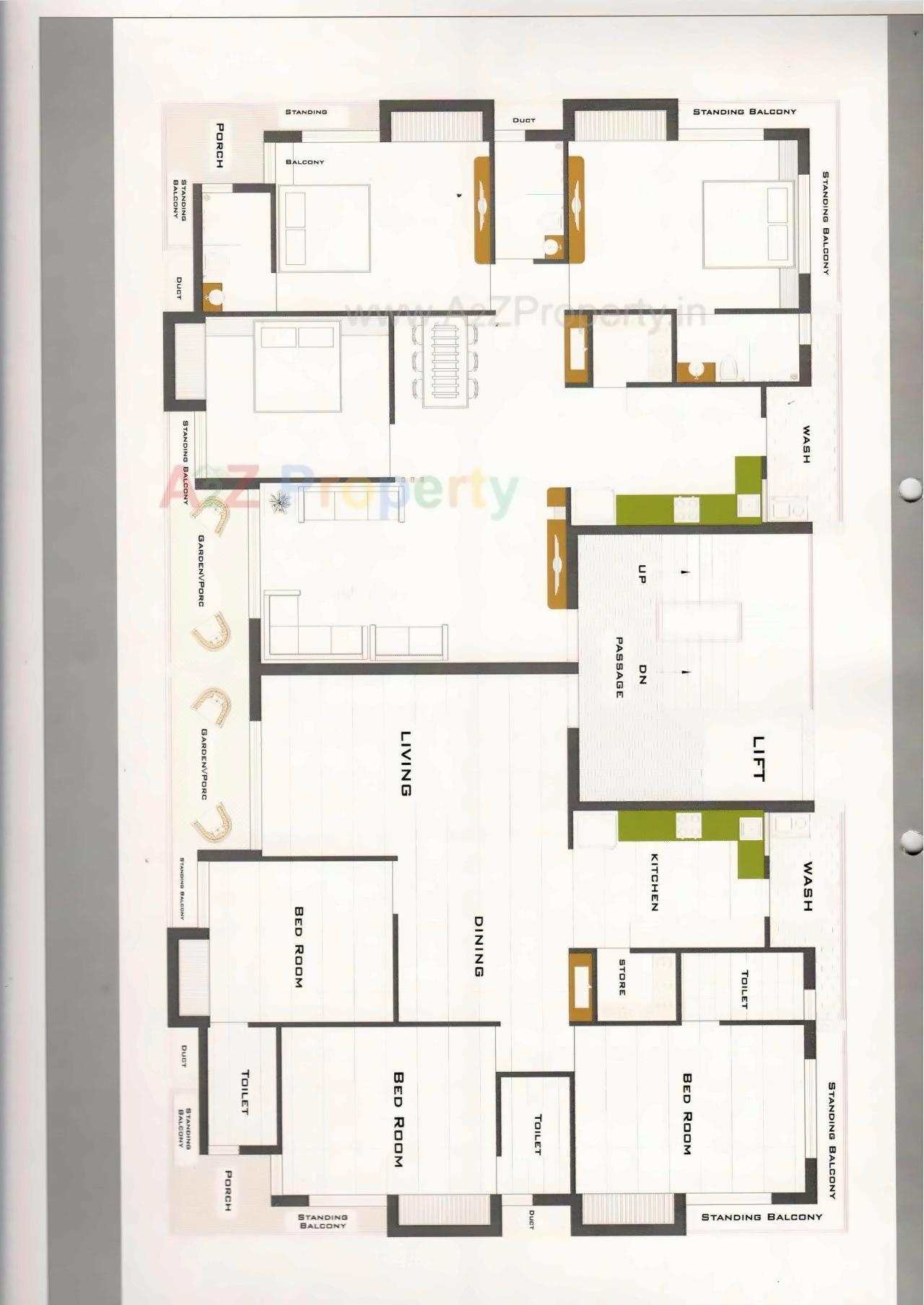 Layout of real estate project Shree Darshan Palace located at Mavdi, Rajkot, Gujarat