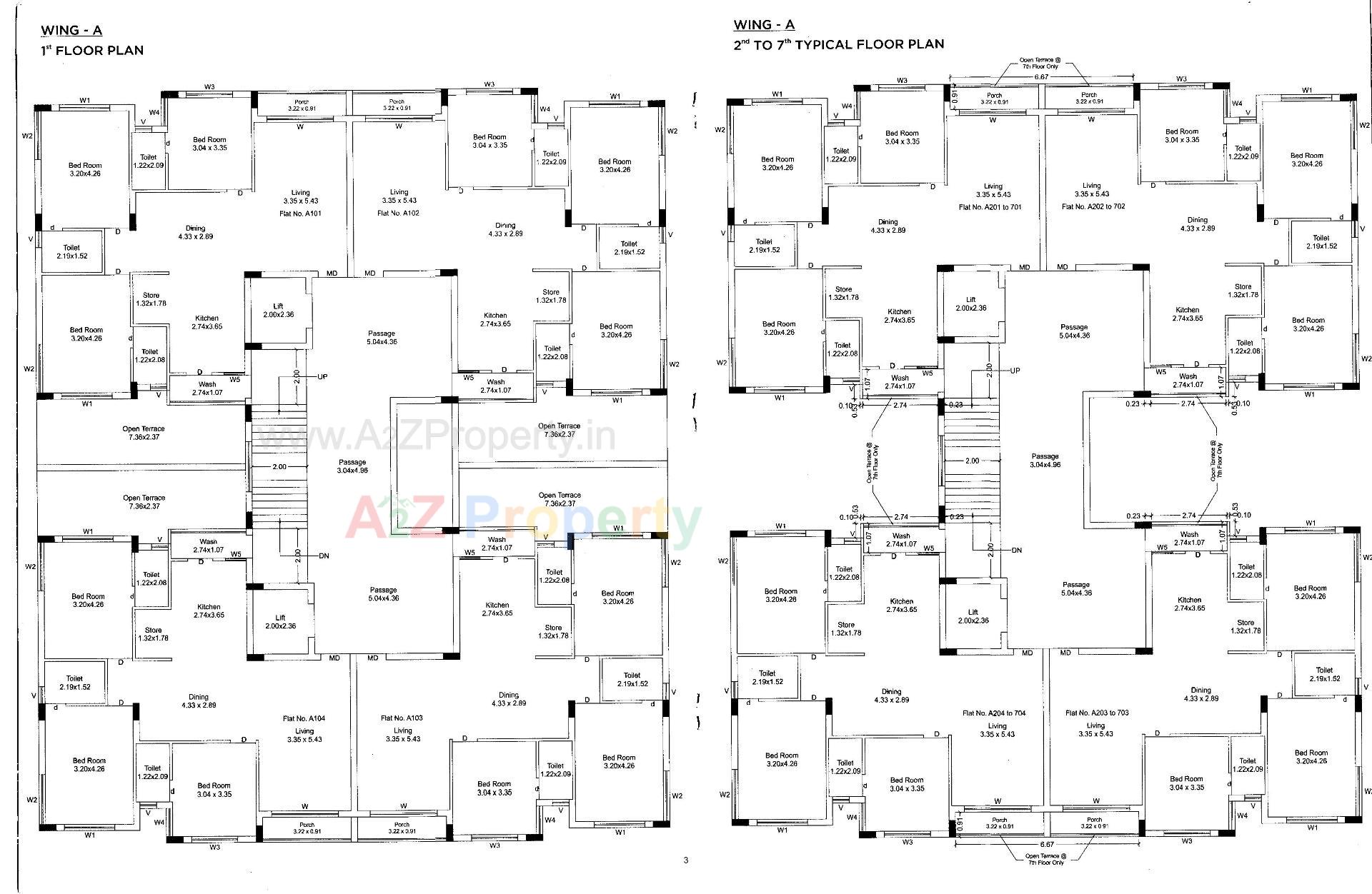 Layout of real estate project Shree Darshan Twins located at Mavdi, Rajkot, Gujarat