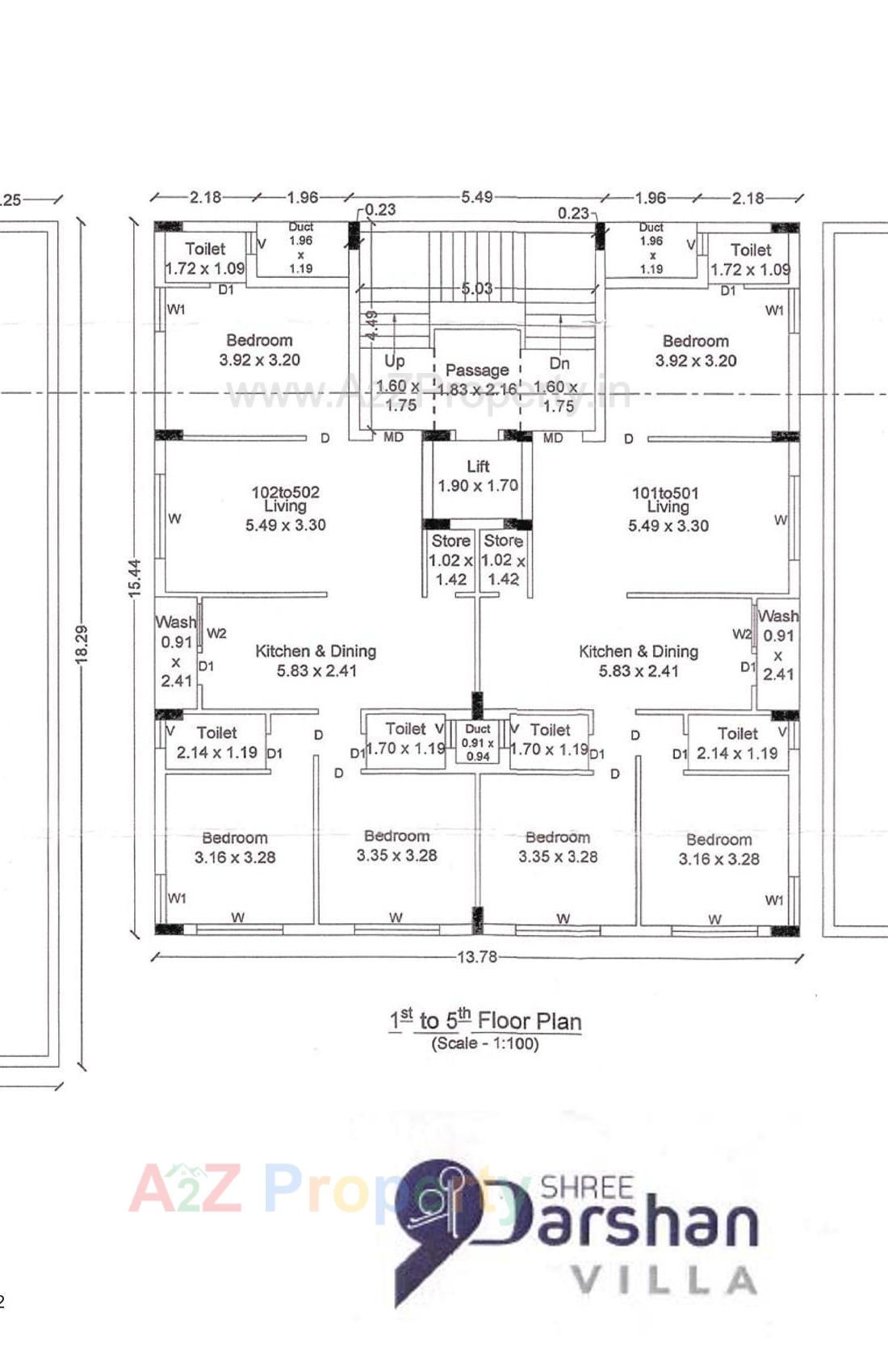 Layout of real estate project Shree Darshan Villa located at Mavdi, Rajkot, Gujarat