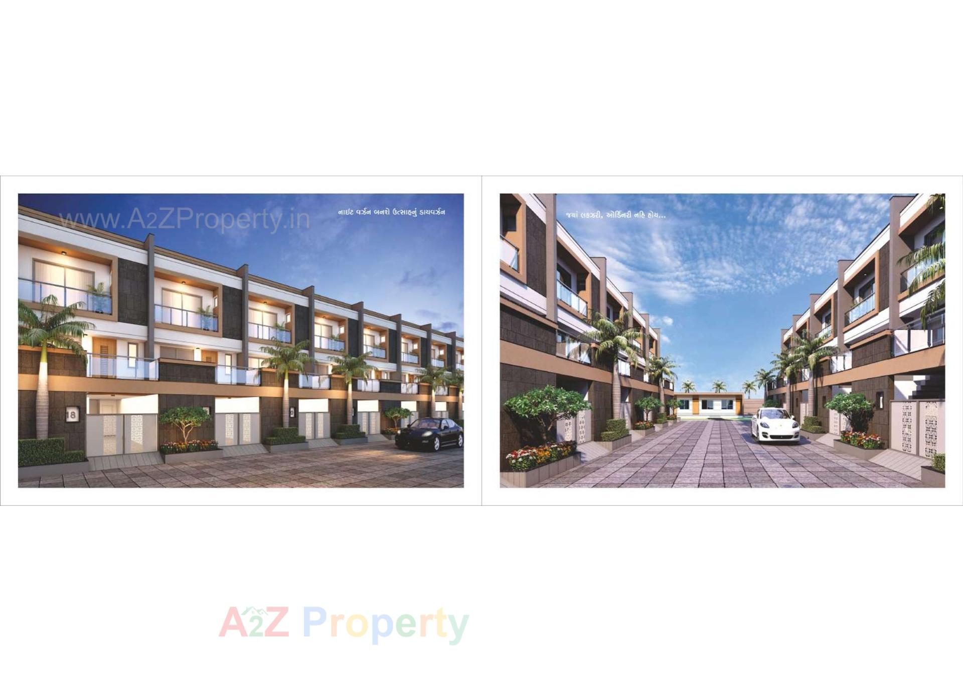 3D Elevation of real estate project Shree Diwali Upvan located at Mavdi, Rajkot, Gujarat