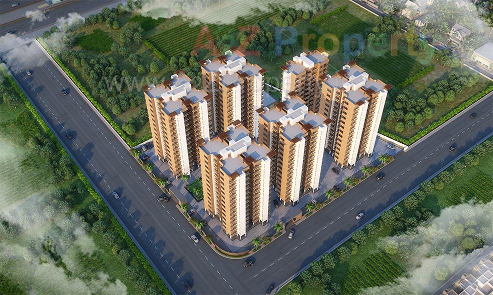 3D Elevation of real estate project Shree Dwarkadhish Heights located at Rajkot, Rajkot, Gujarat
