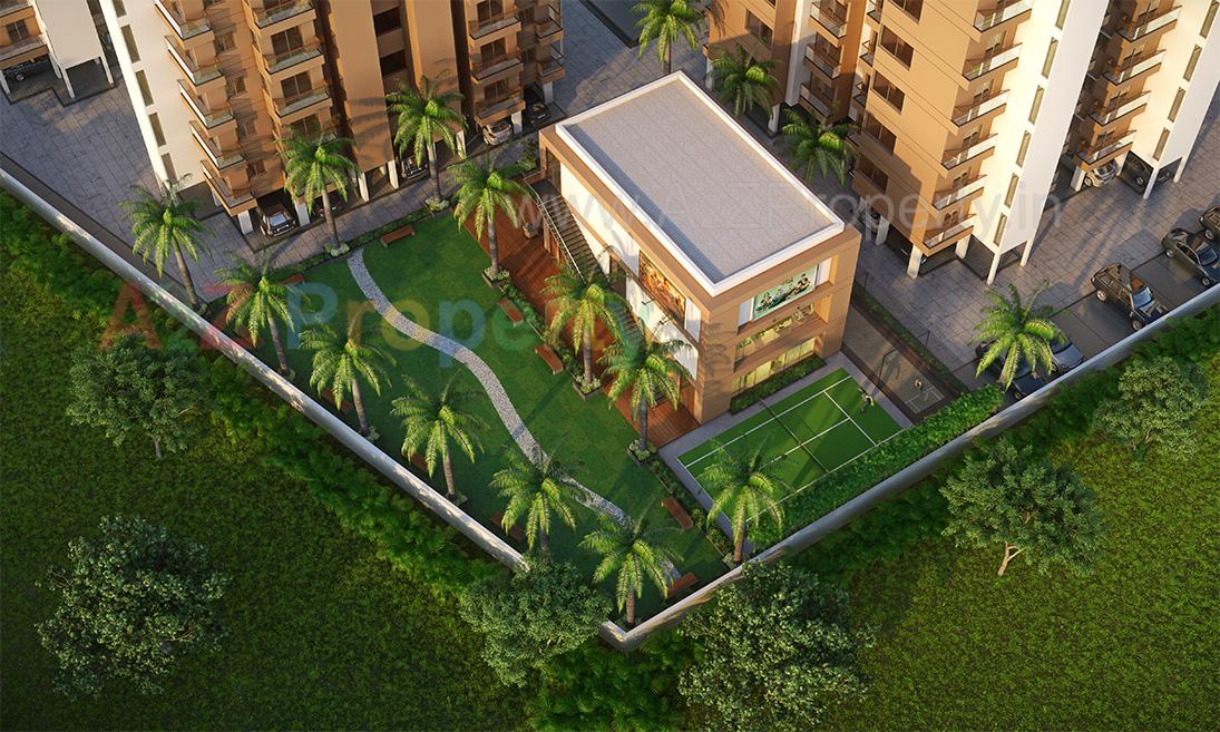 3D Elevation of real estate project Shree Dwarkadhish Heights located at Rajkot, Rajkot, Gujarat