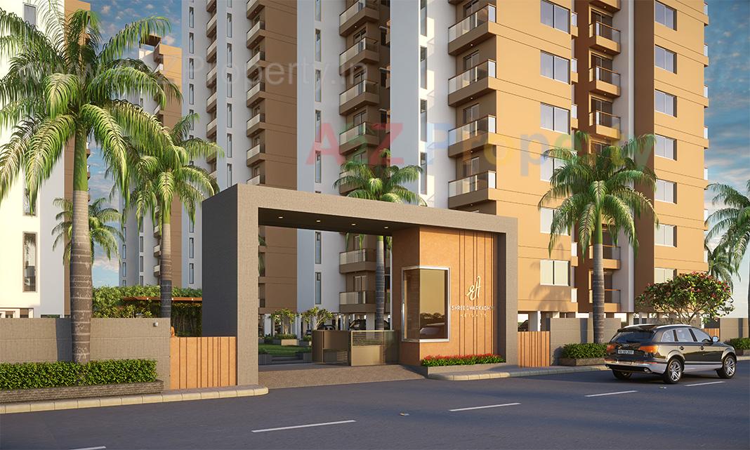 3D Elevation of real estate project Shree Dwarkadhish Heights located at Rajkot, Rajkot, Gujarat