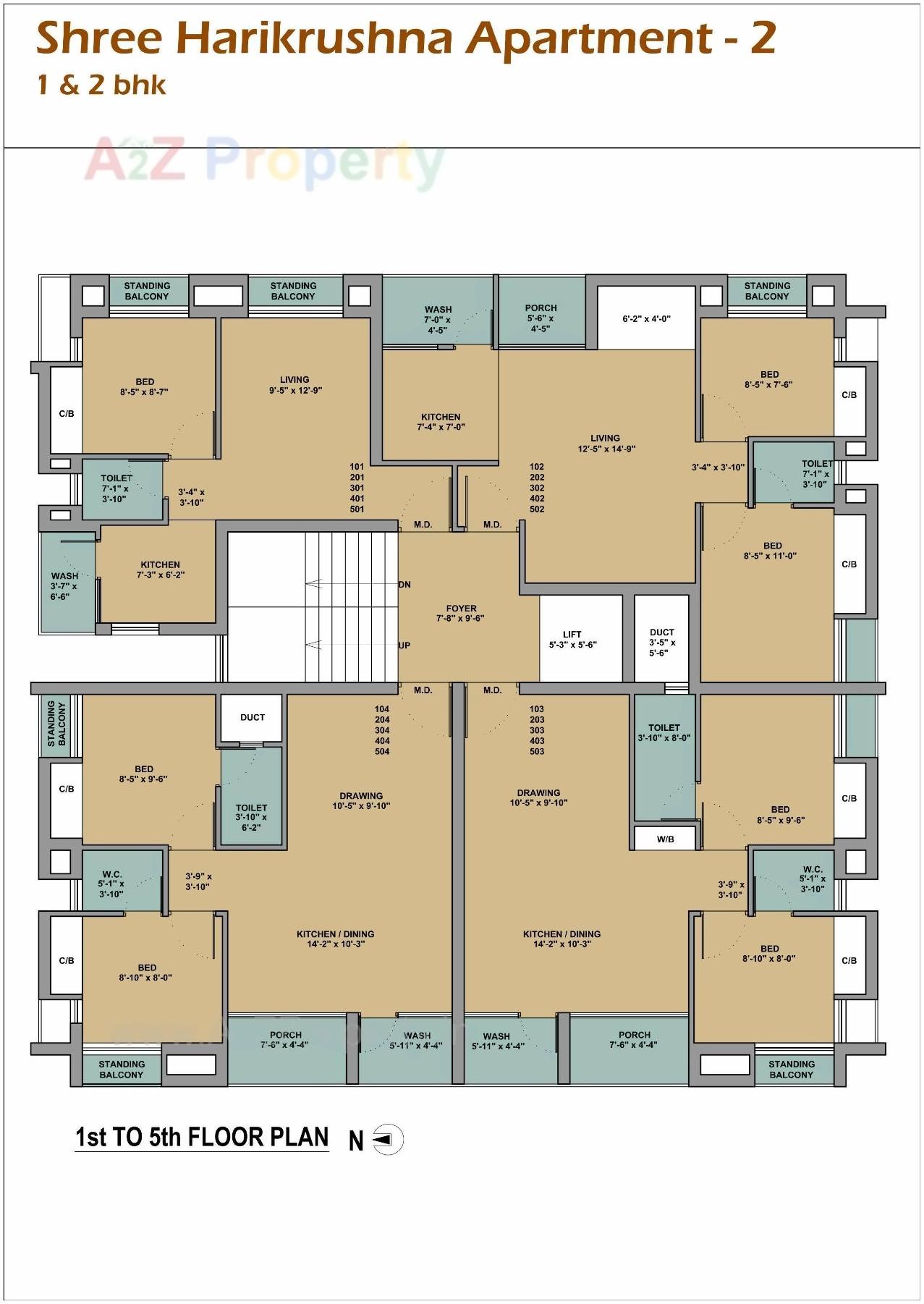 Layout of real estate project Shree Harikrushna Apartment located at Madhapar, Rajkot, Gujarat
