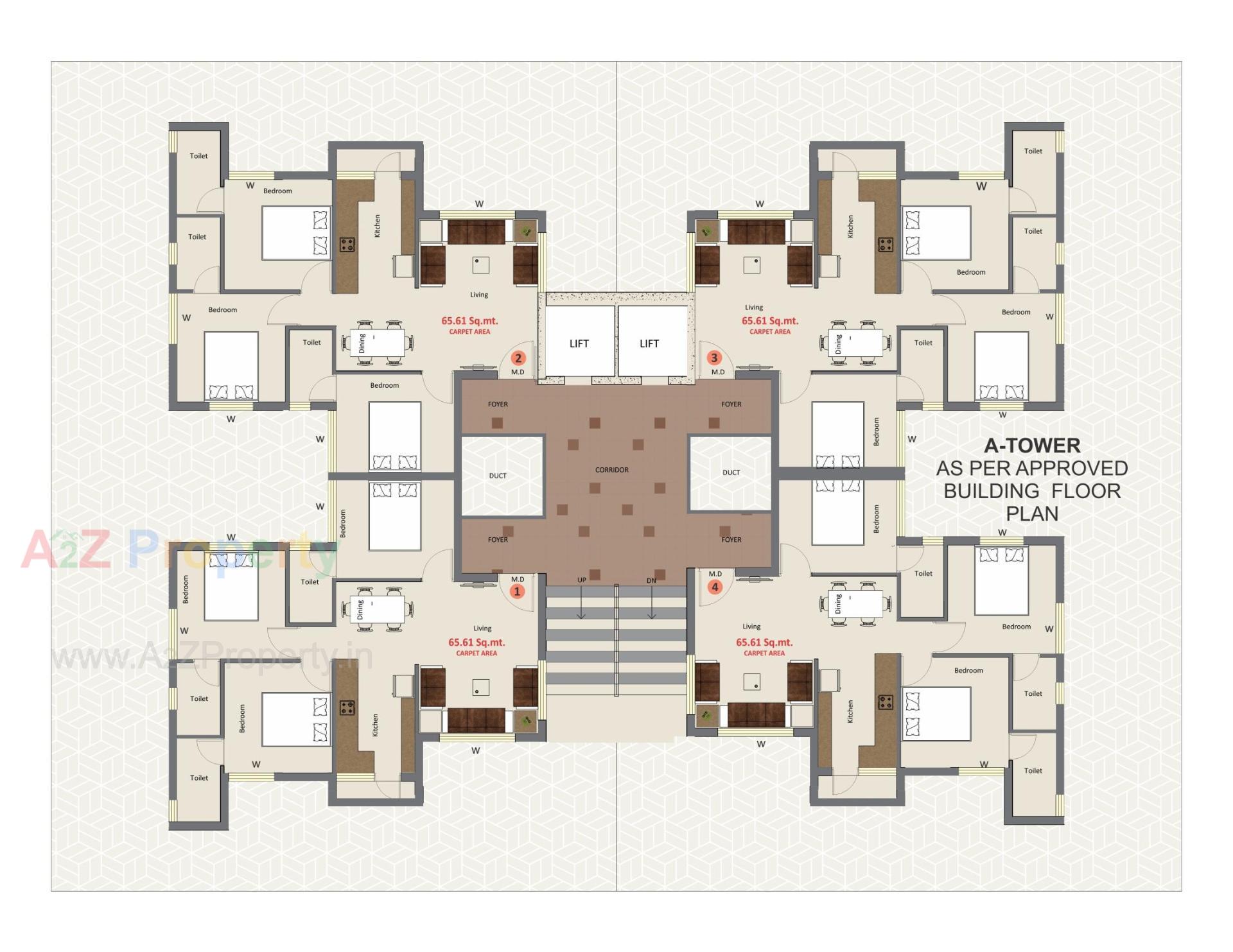 Layout of real estate project Shree Heights located at Rajkot, Rajkot, Gujarat