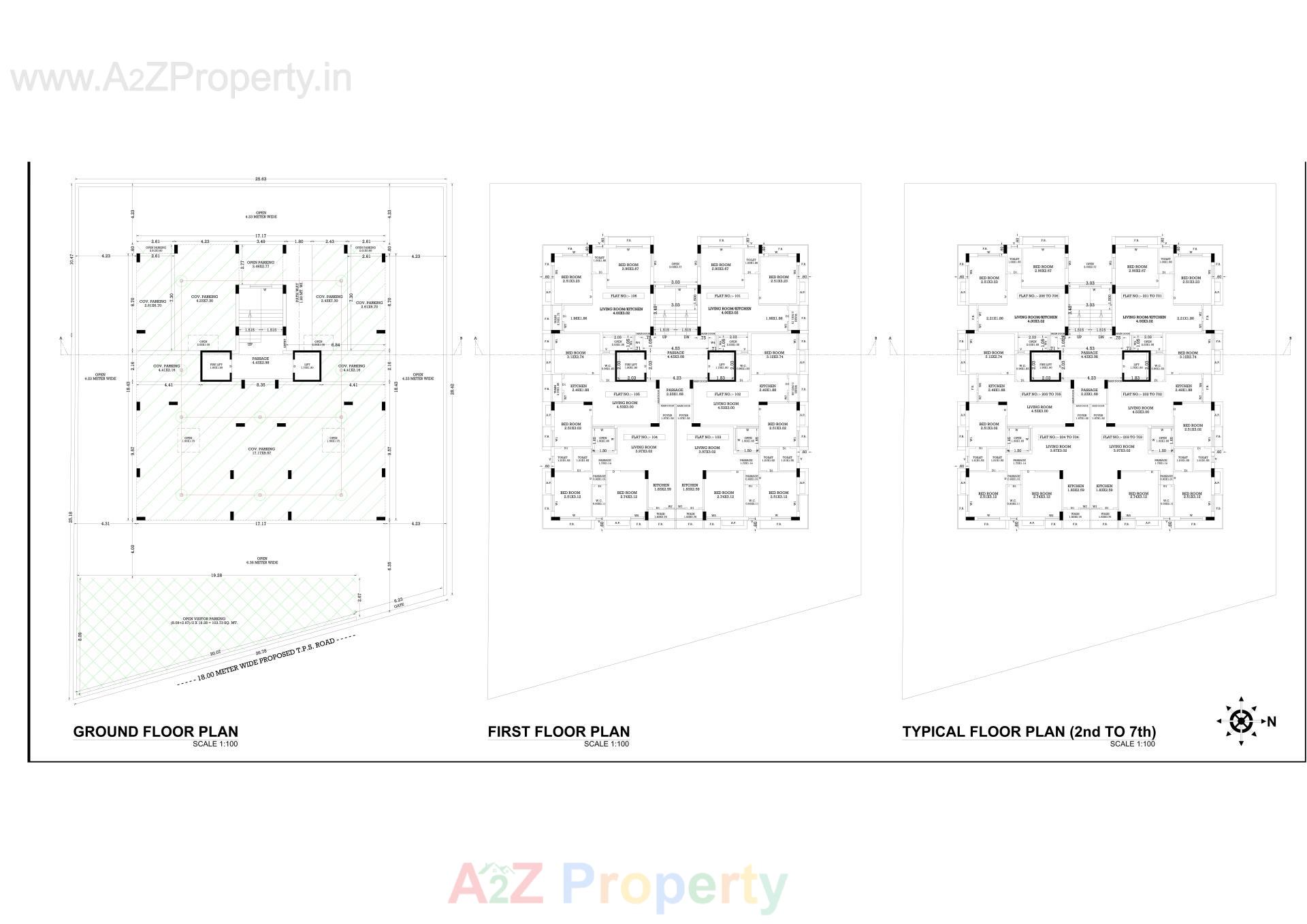 Layout of real estate project Shree Laxmiji Apartment located at Anandpur, Rajkot, Gujarat